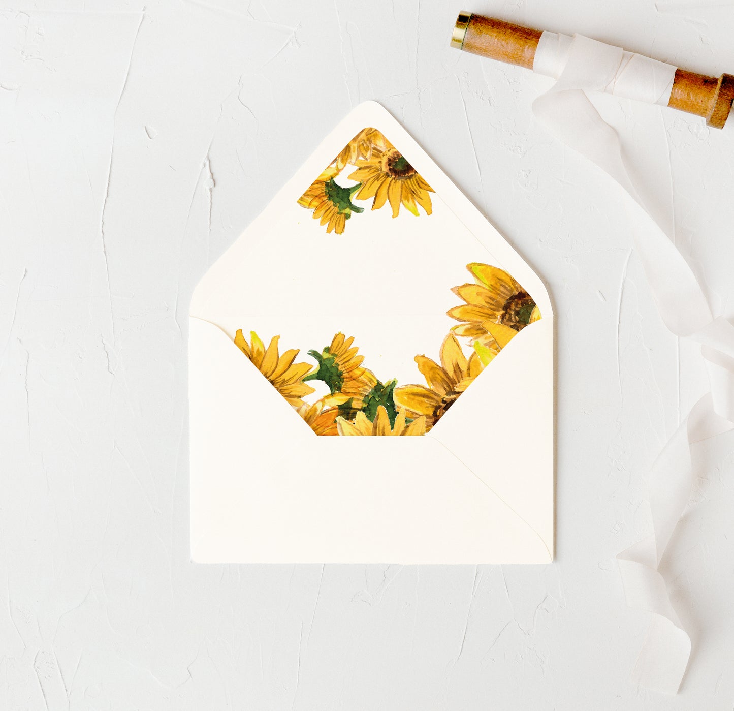 Sunflowers Envelope Lining