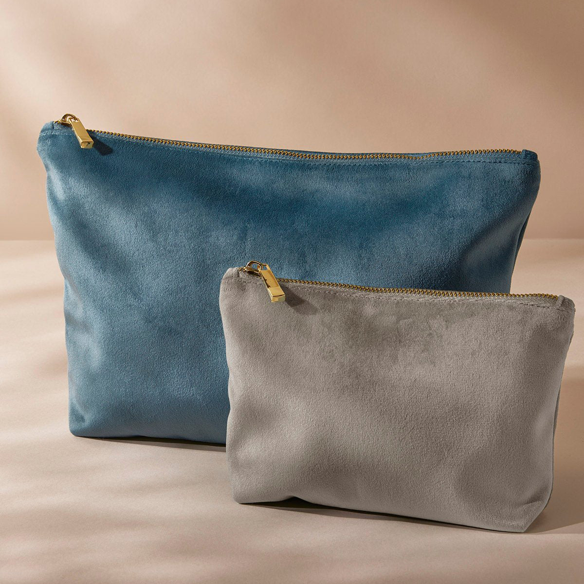 Classic velvet pouches in multiple colours side-by-side