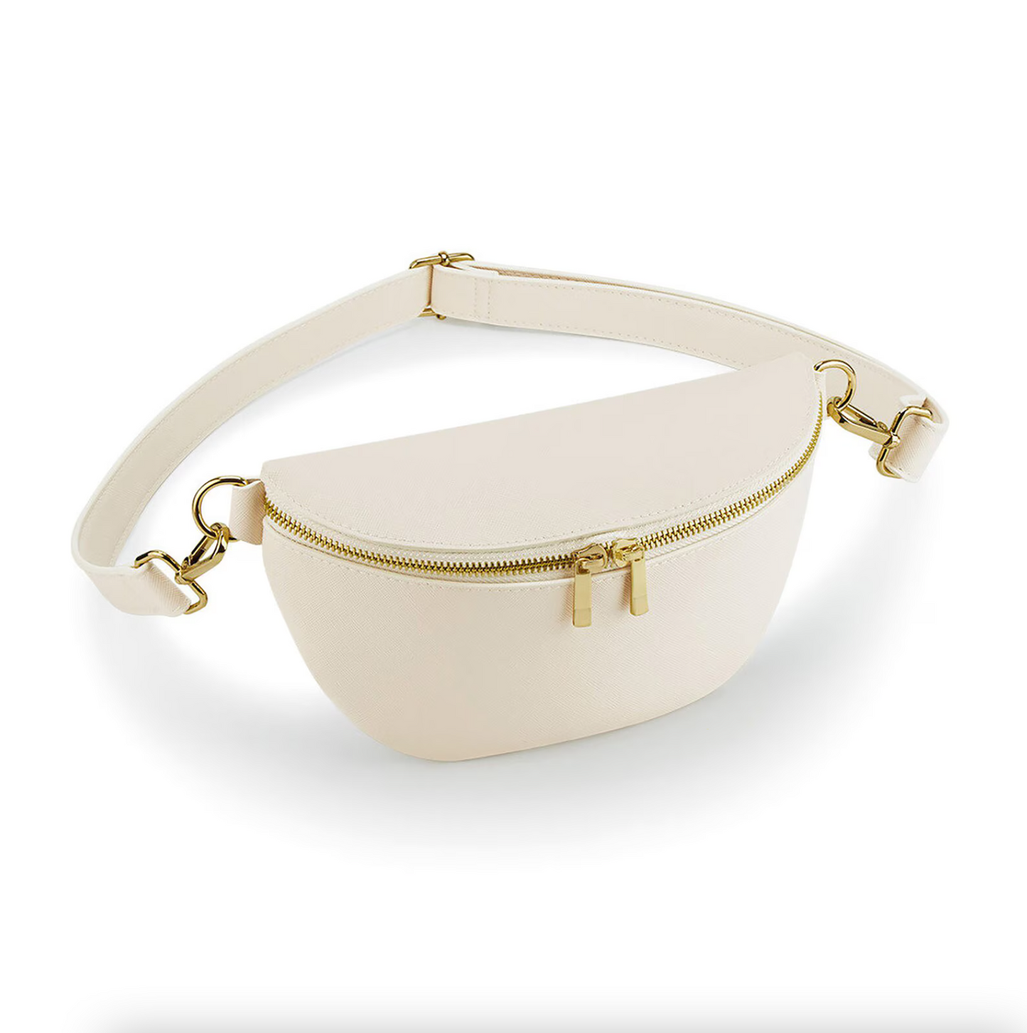 Oyster Compact bum bag with gold zip, styled as travel gift