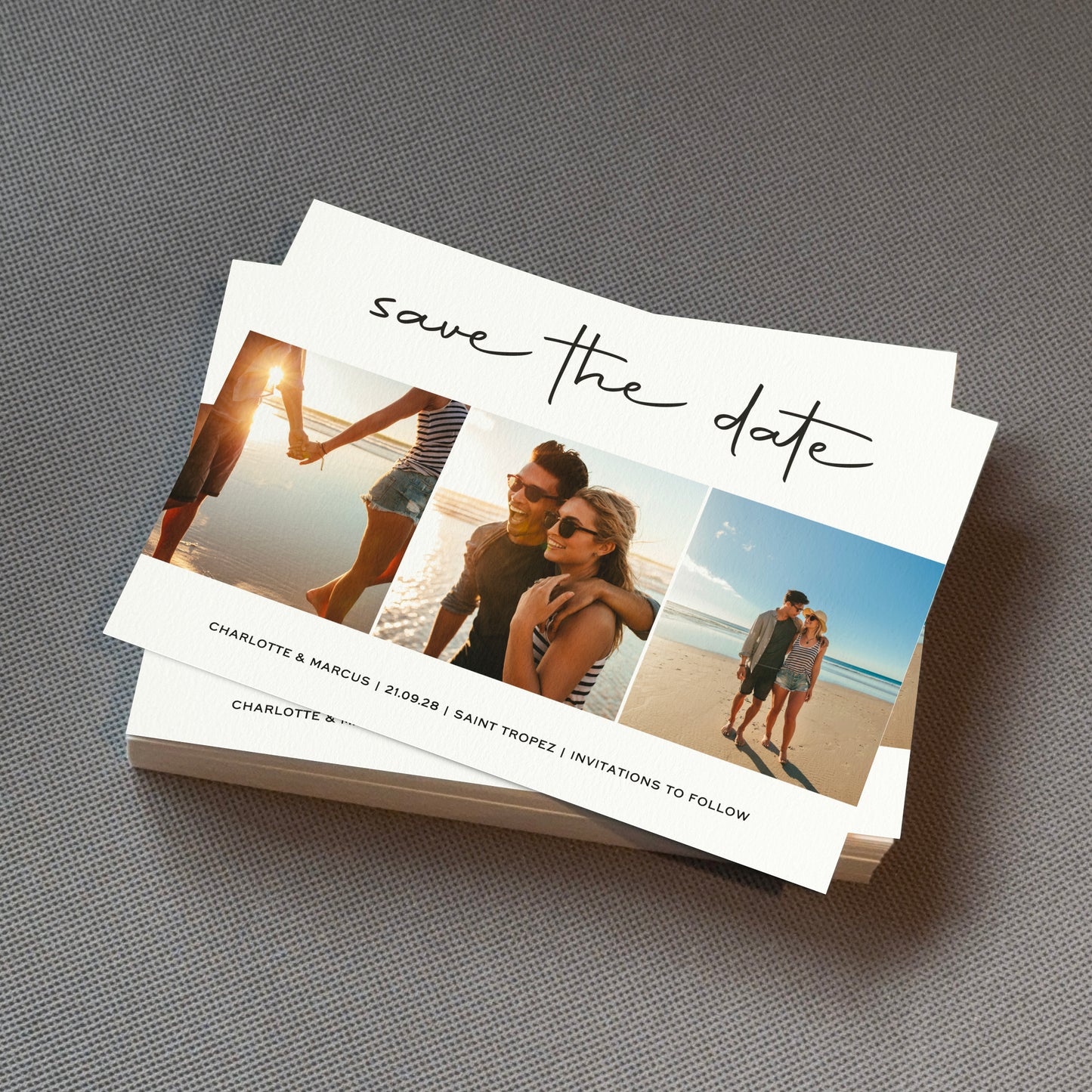 Photo Strip Save The Date Cards