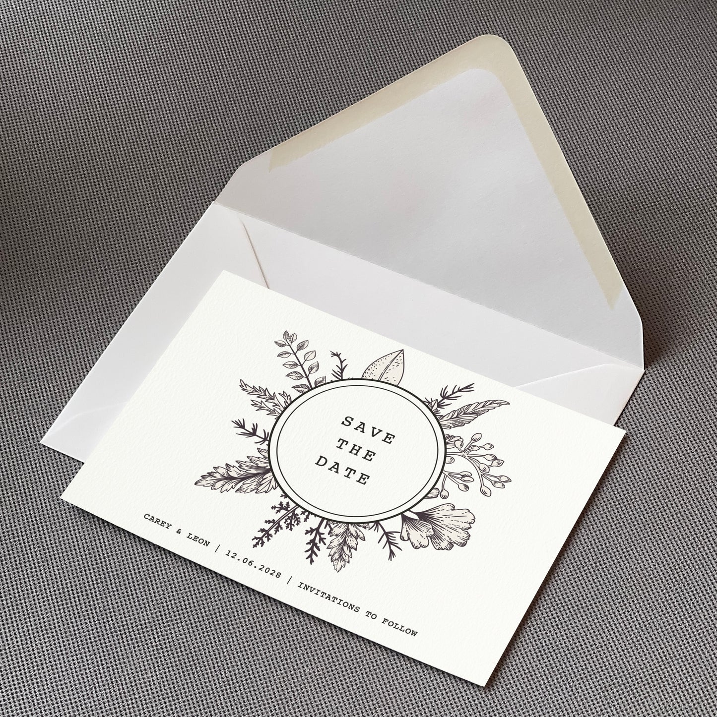 Outline Save The Date Cards