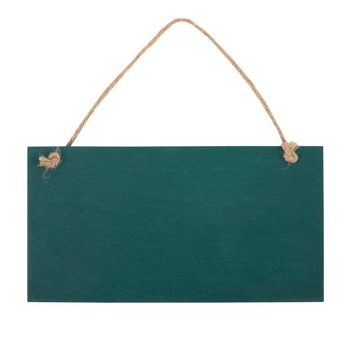 Rustic wooden plaque with engraved gardening message and twine loop showing the reverse