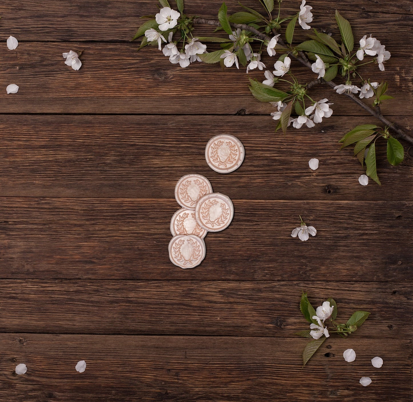 Blush Self Adhesive Wax Seals