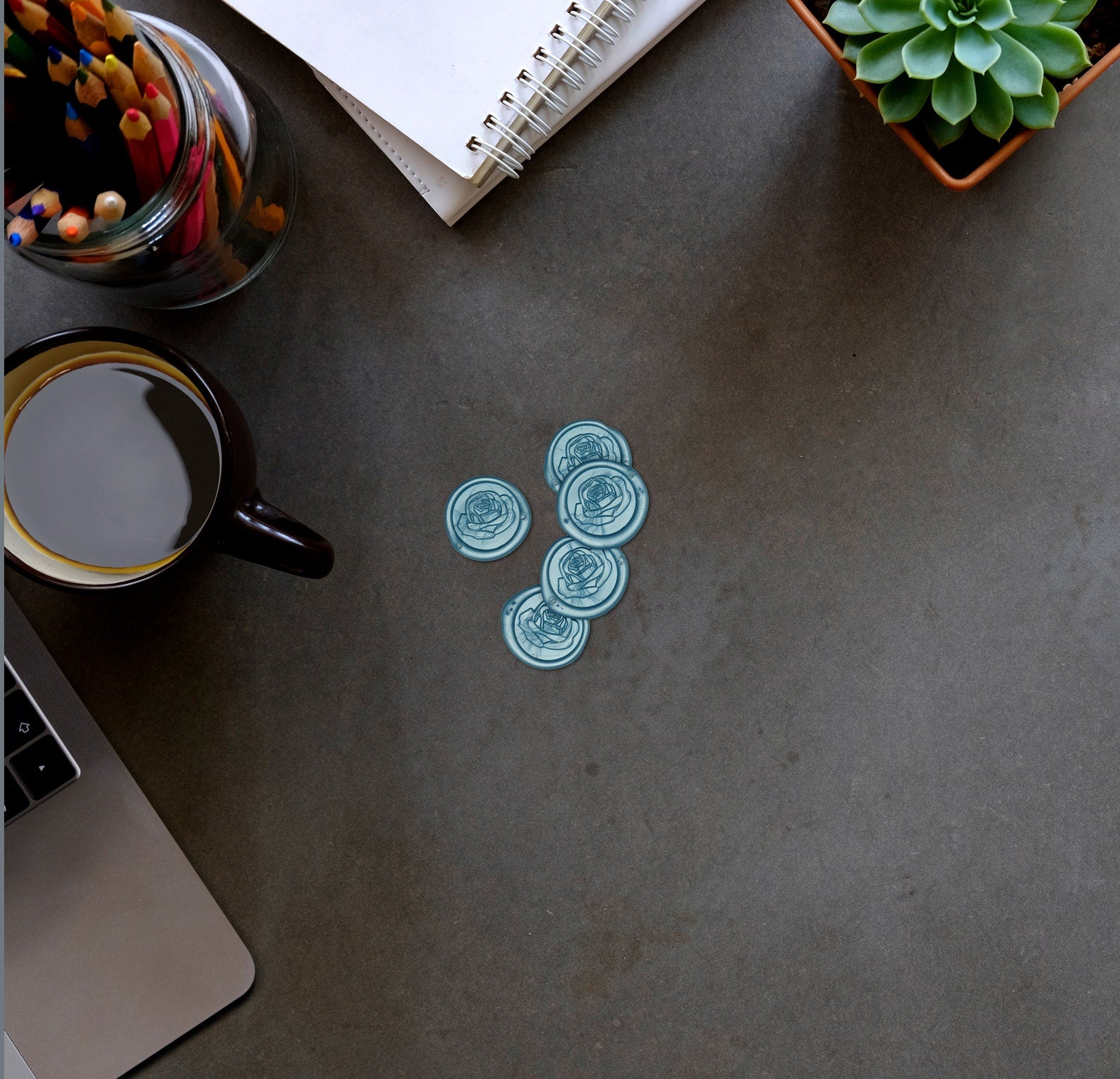 Rose Wax Envelope Seal Stickers