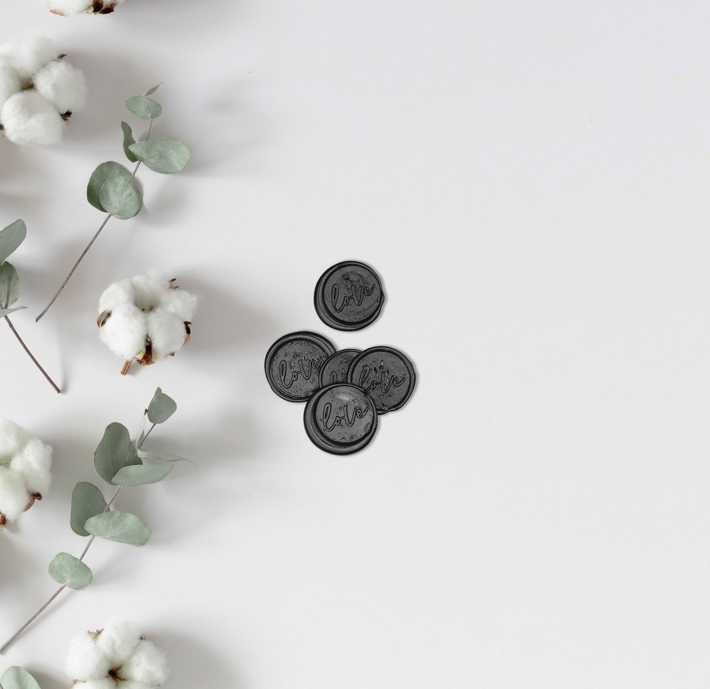 Love Rose Black Wax Seals
