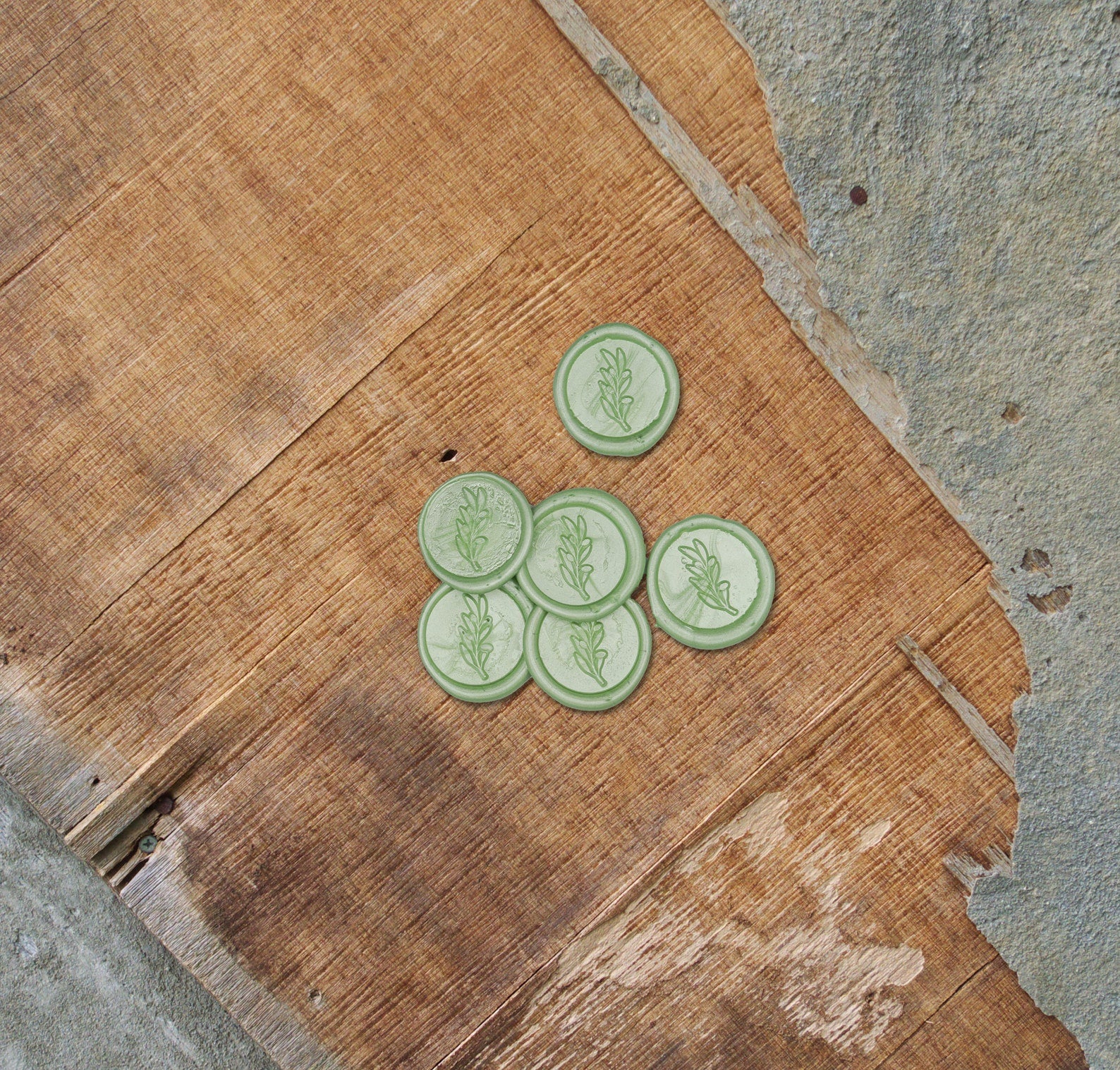 Leaves Sage Green Wax Seals
