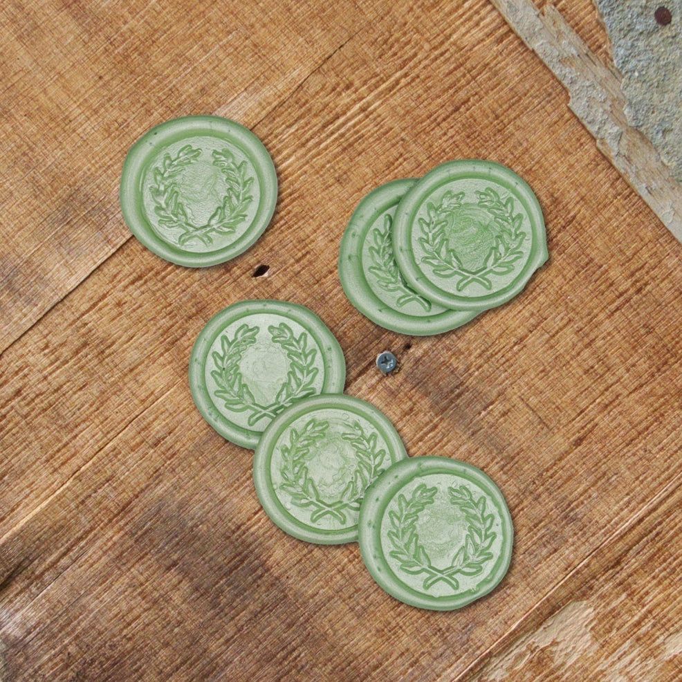 Wreath Sage Green Wax Seals