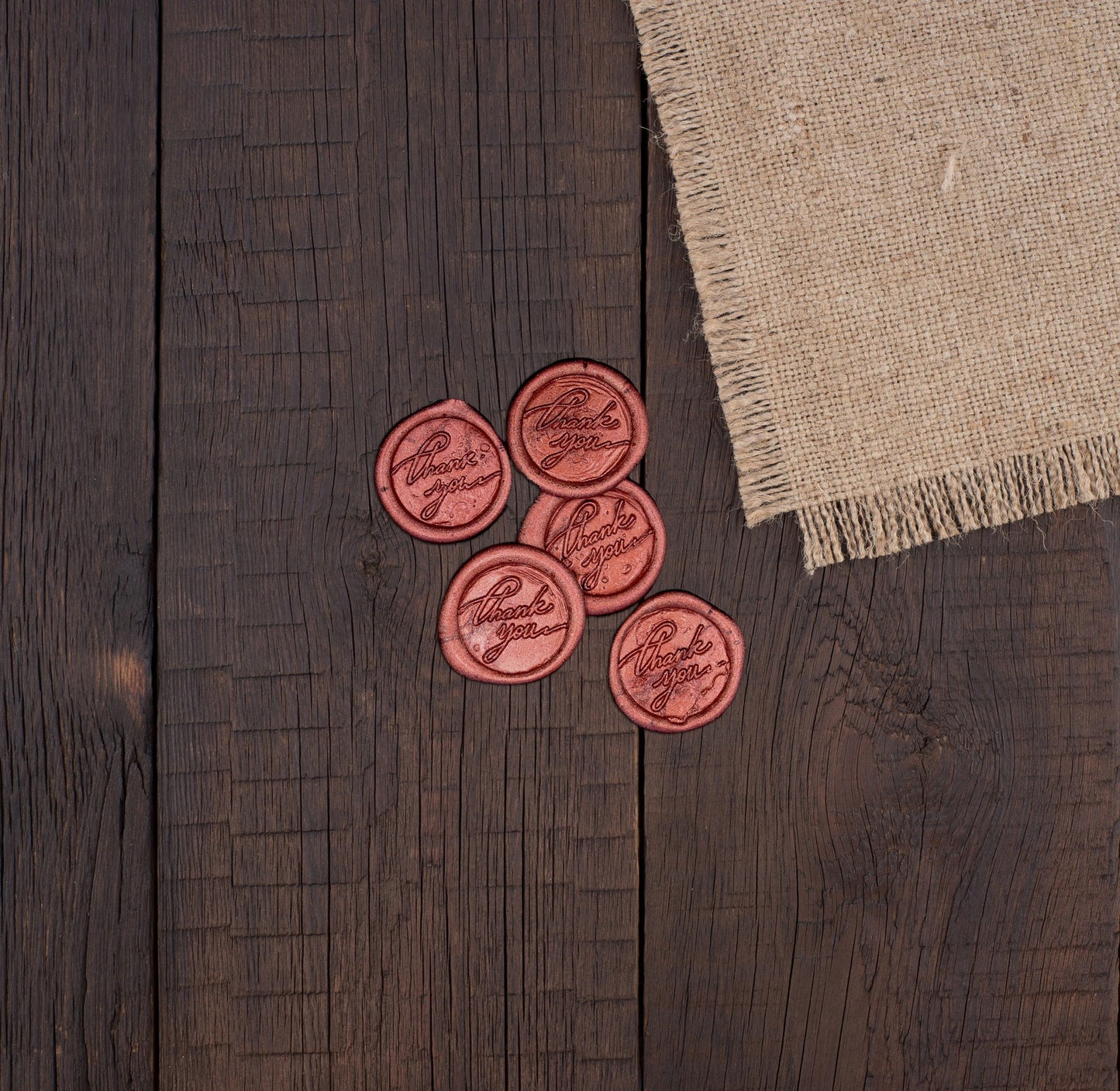 Burnt Orange Wax Stamp Stickers