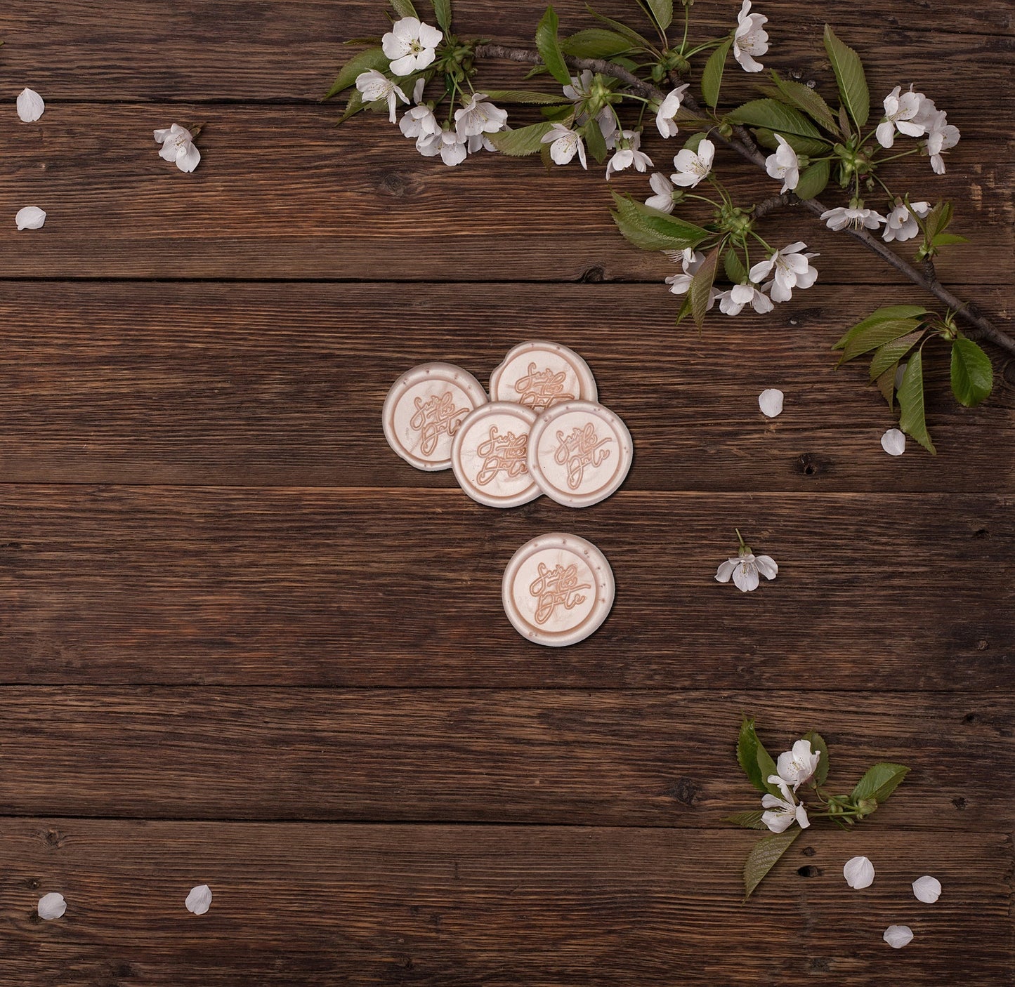 Blush Self Adhesive Wax Seals