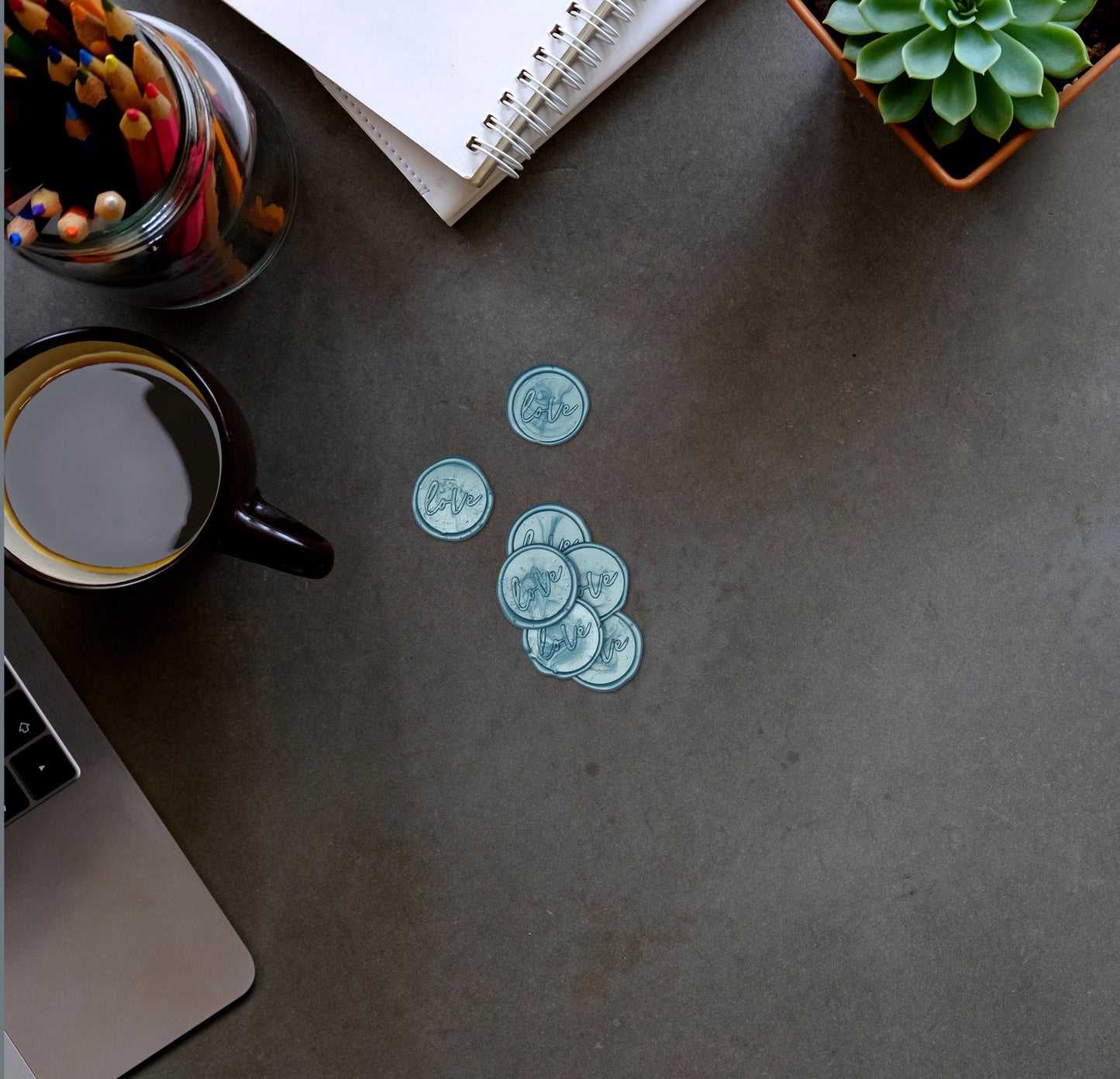 Love Wax Envelope Seal Stickers