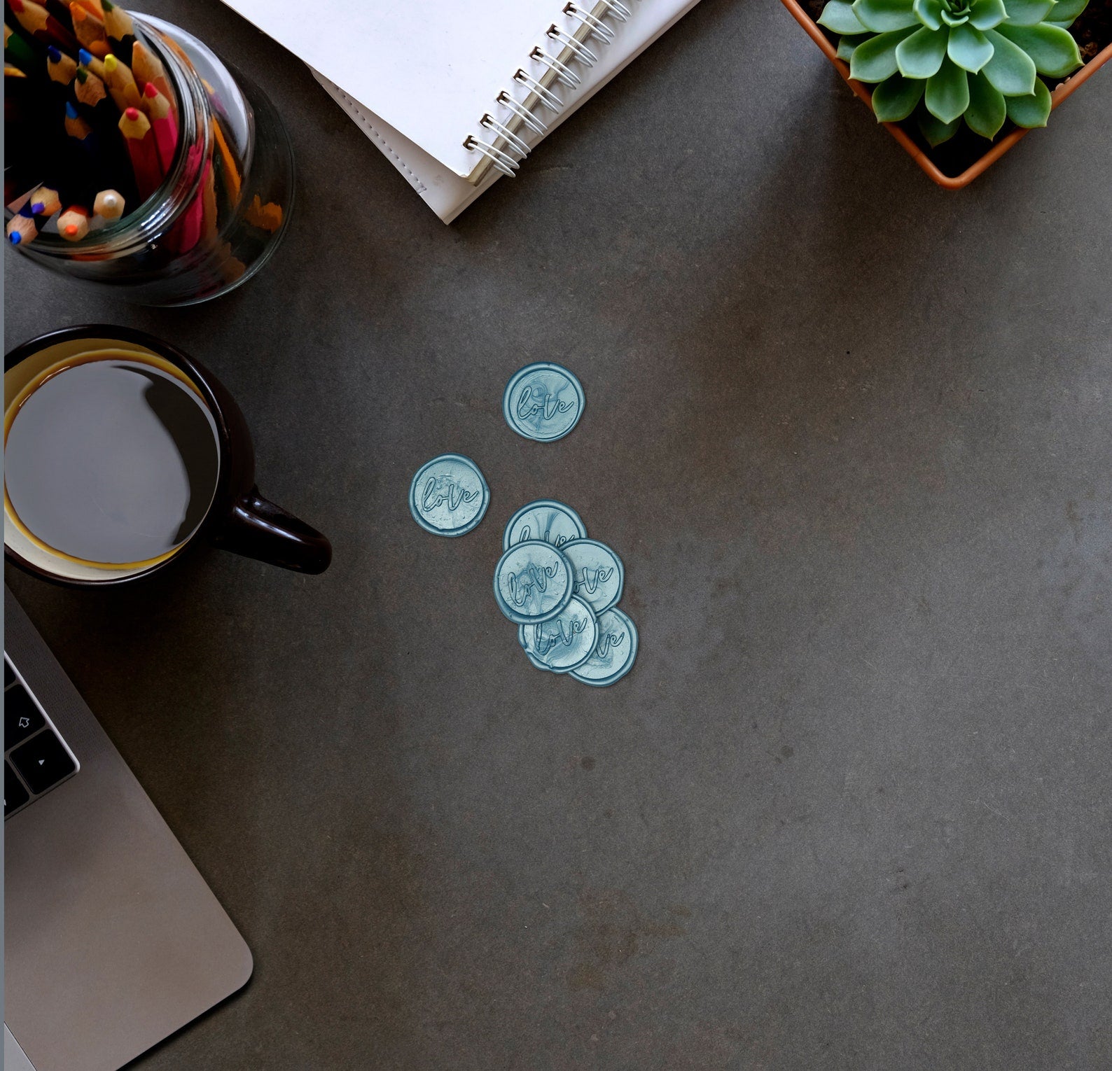 Love Wax Envelope Seal Stickers