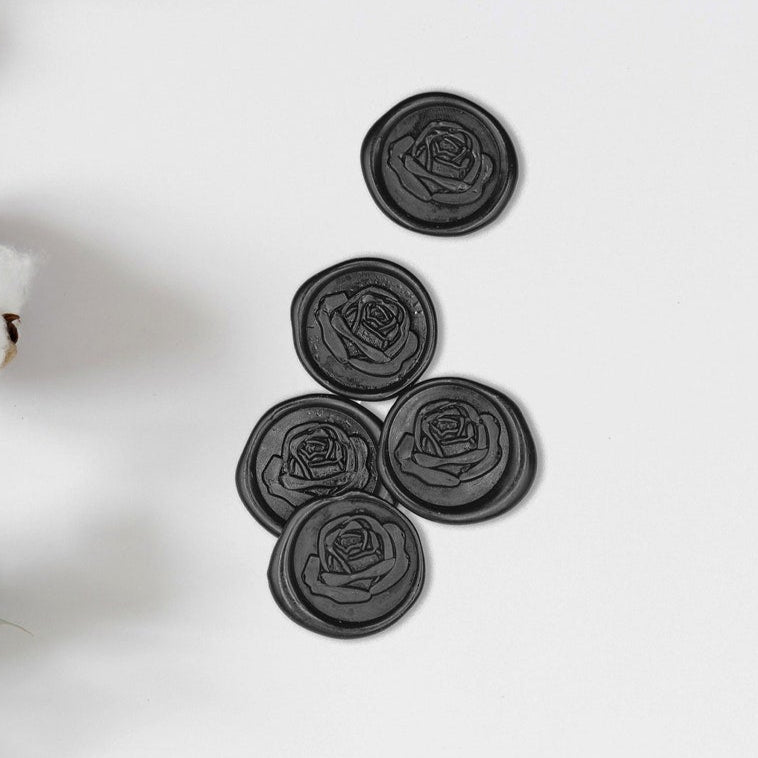 Rose Black Wax Seals