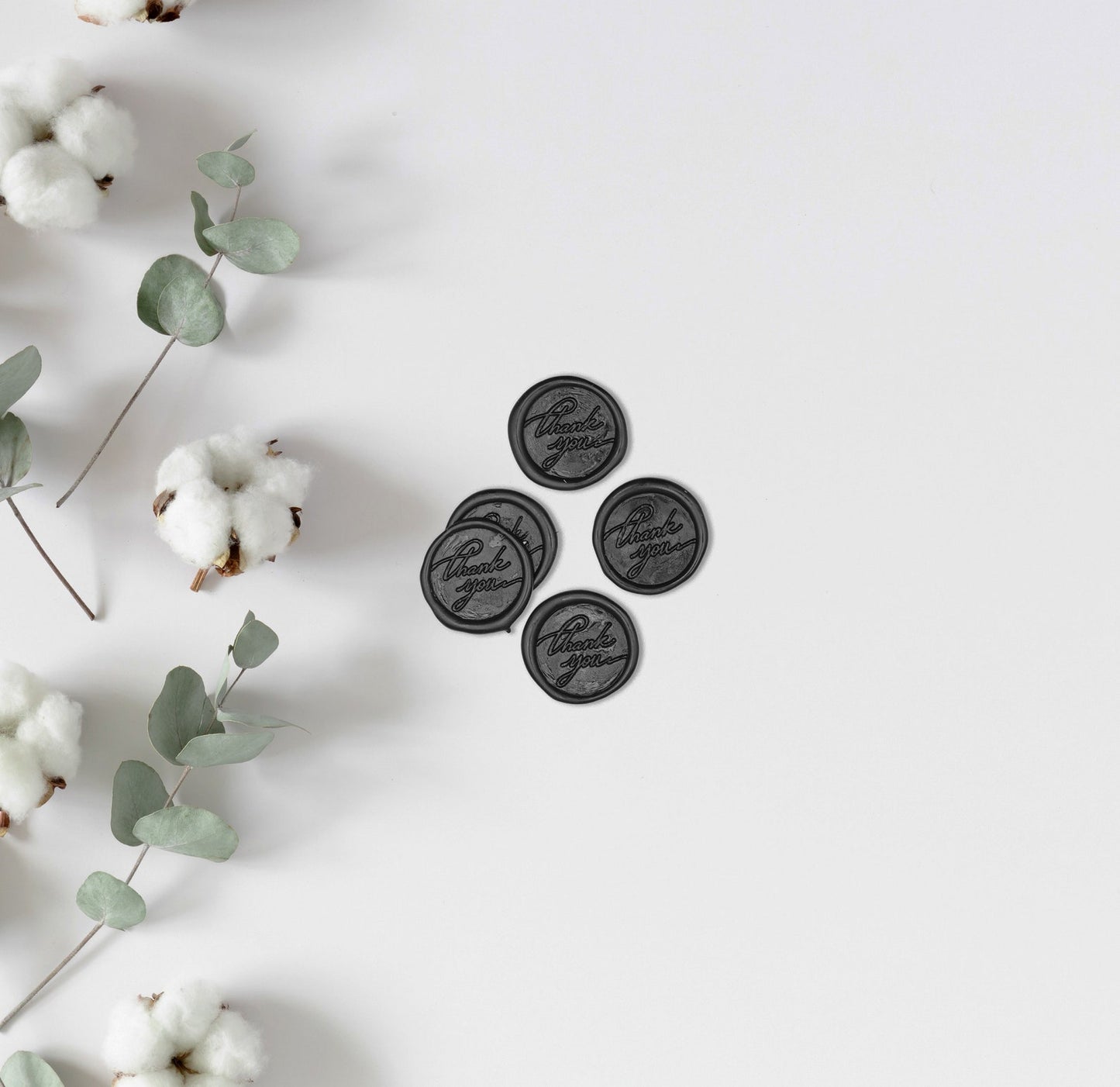 Thank You Rose Black Wax Seals