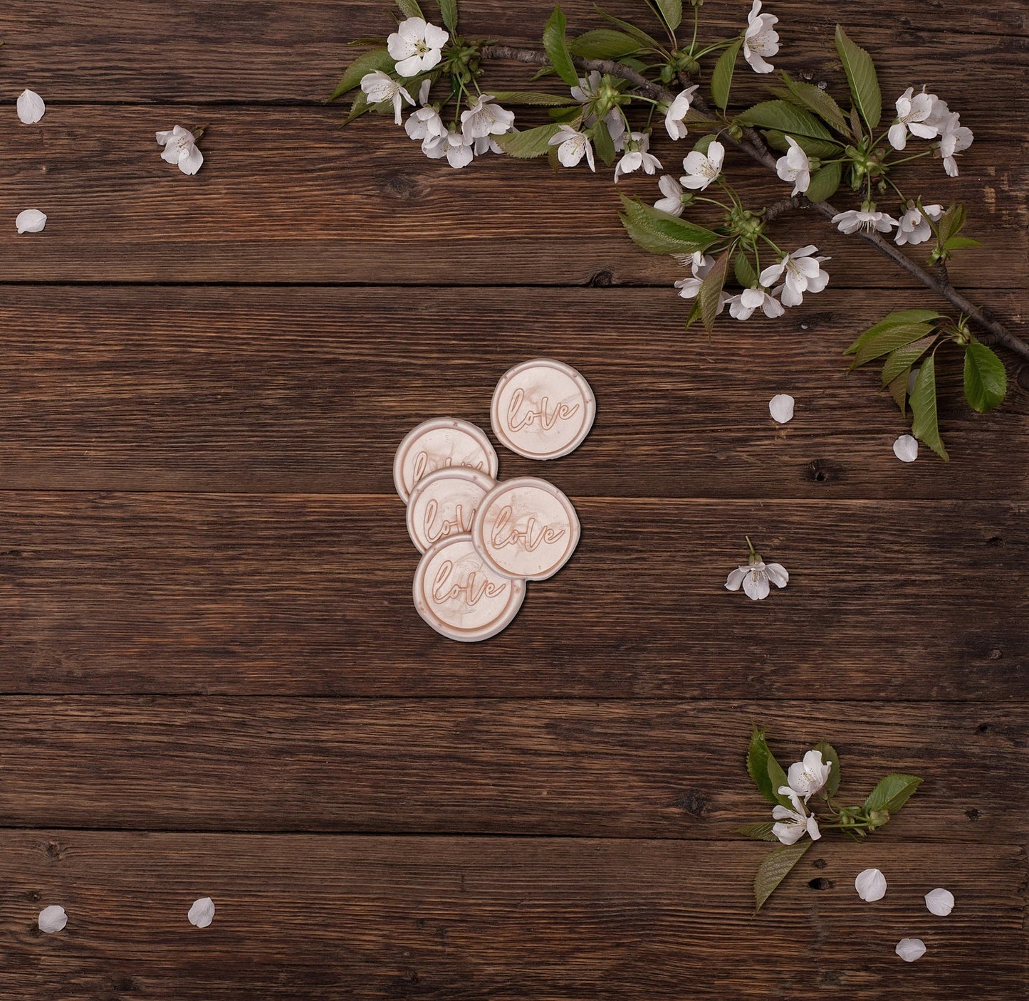 Blush Self Adhesive Wax Seals