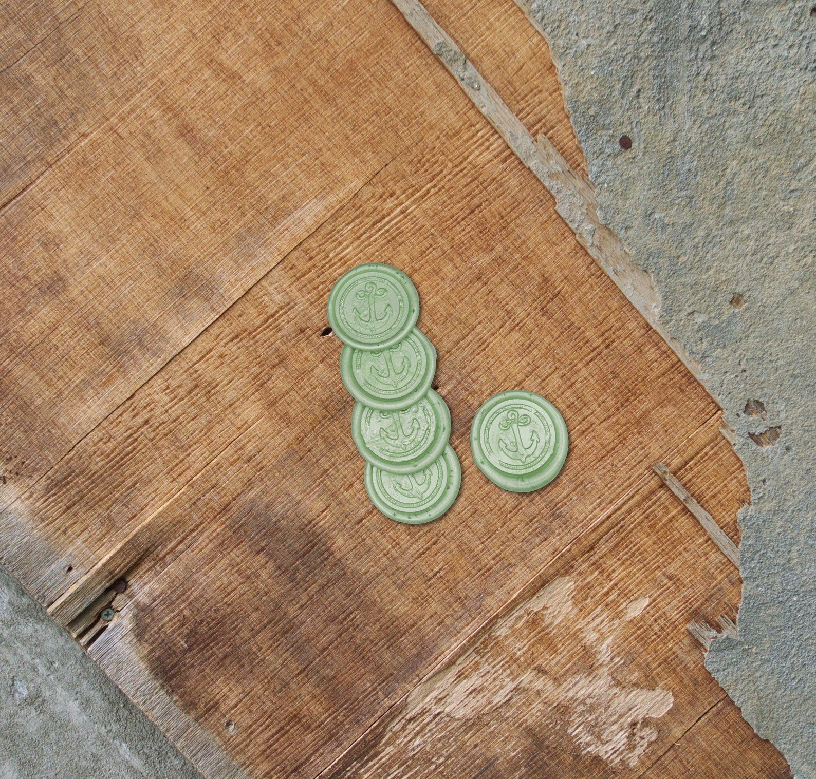 Anchor Sage Green Wax Seals