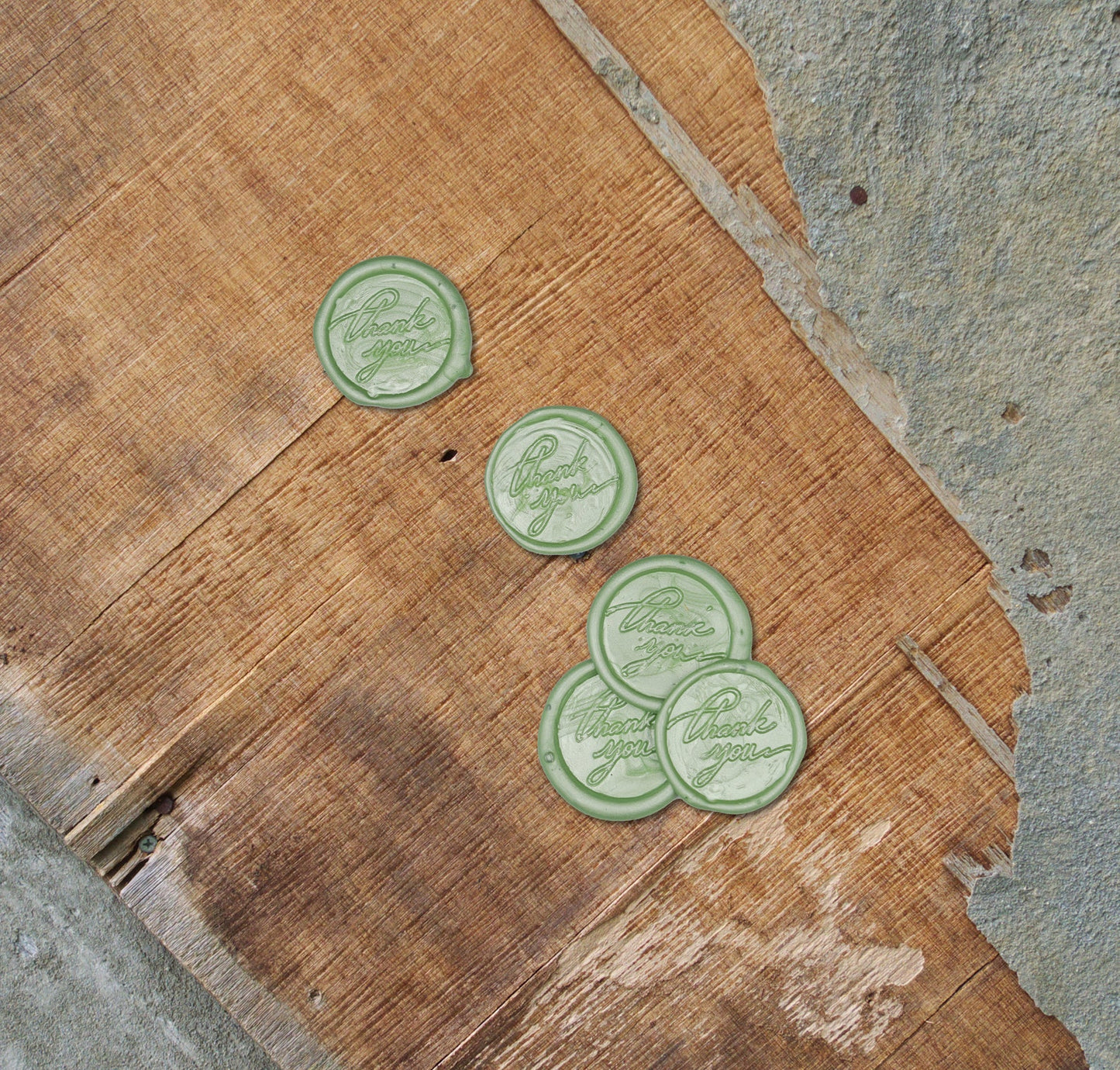 Mint Wax Seal Stickers