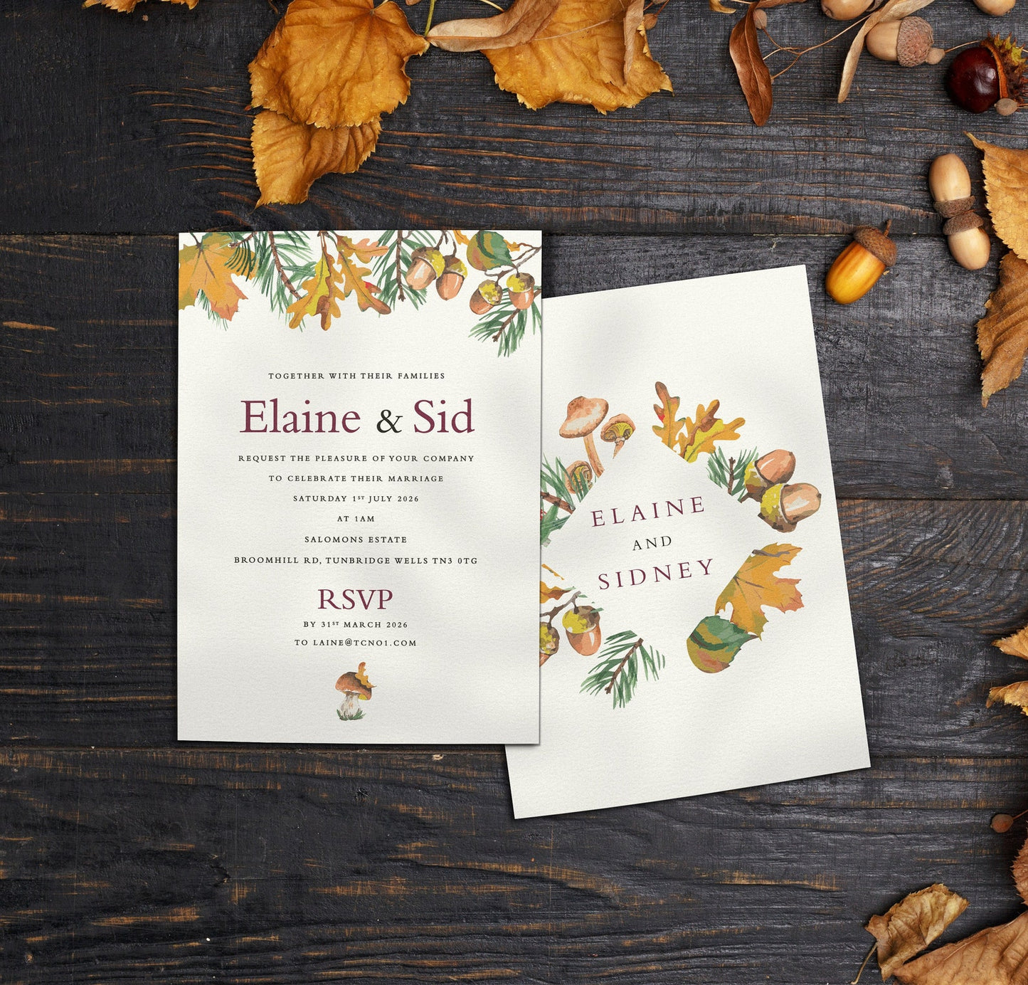 Woodland Wedding Invitations