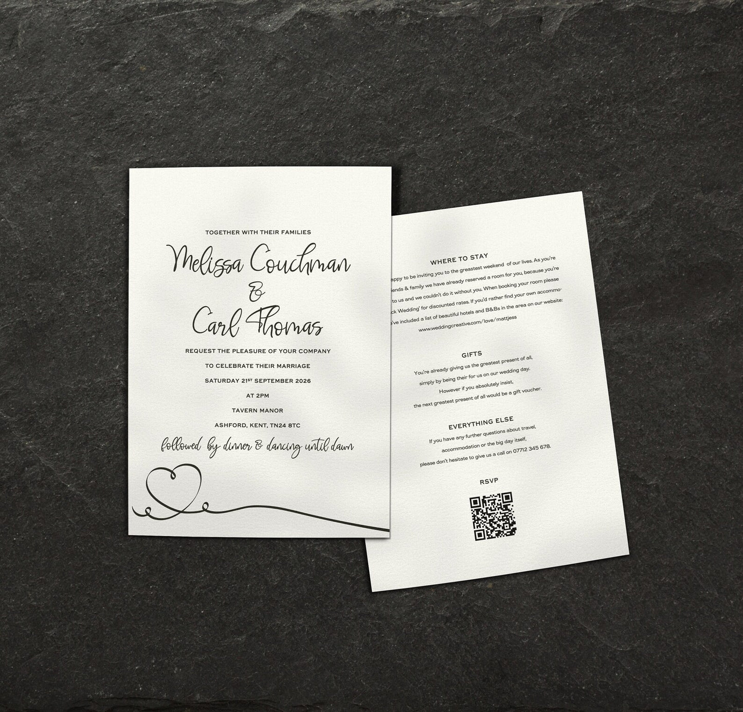 Calligraphy Wedding Invitations