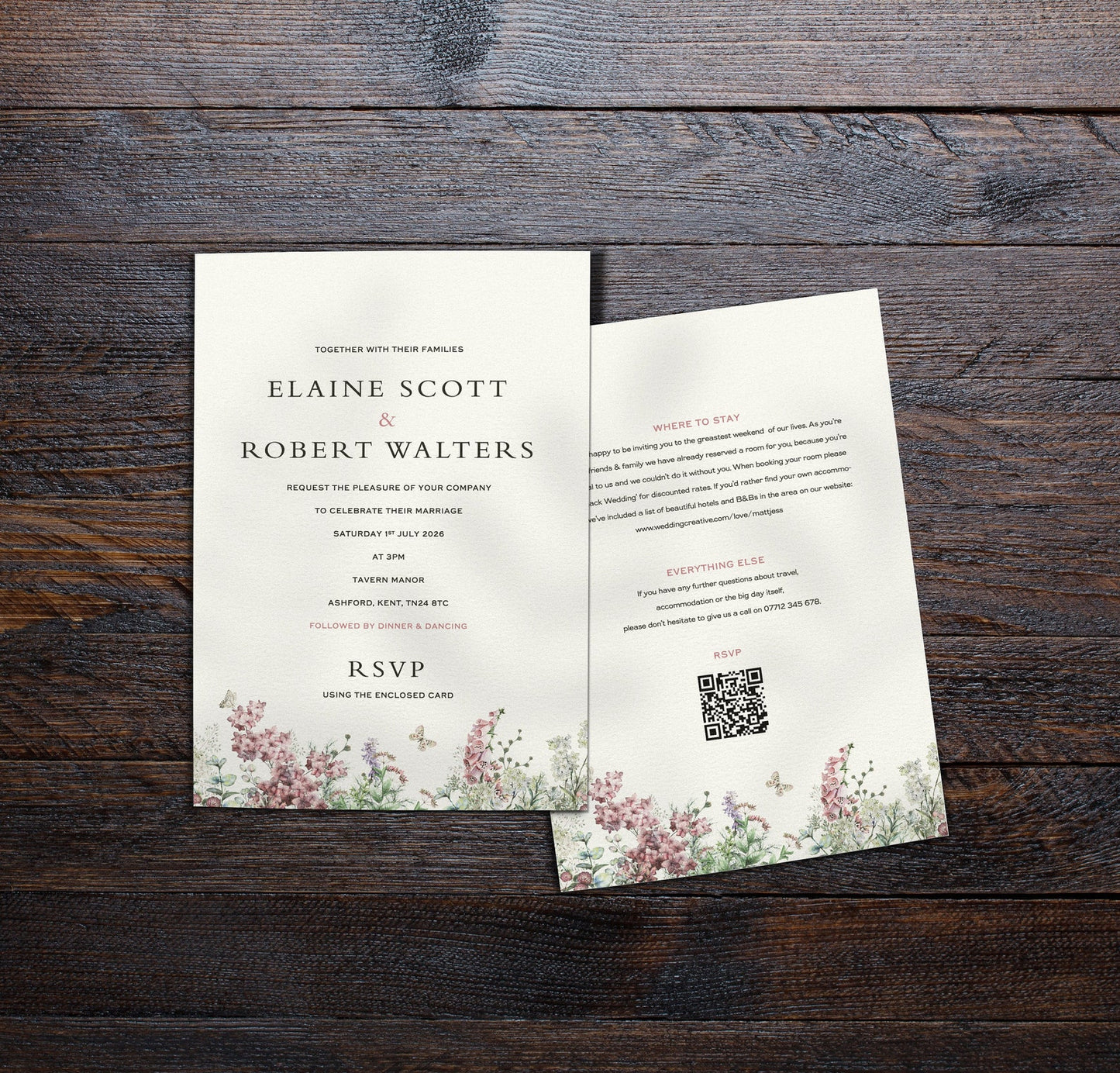 Wildflowers Wedding Invitations