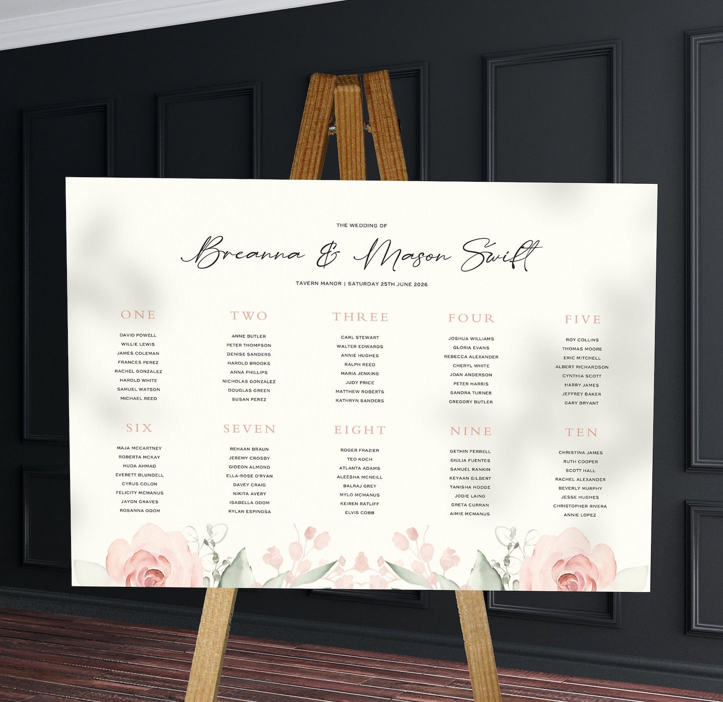 Wedding Table Plan Board
