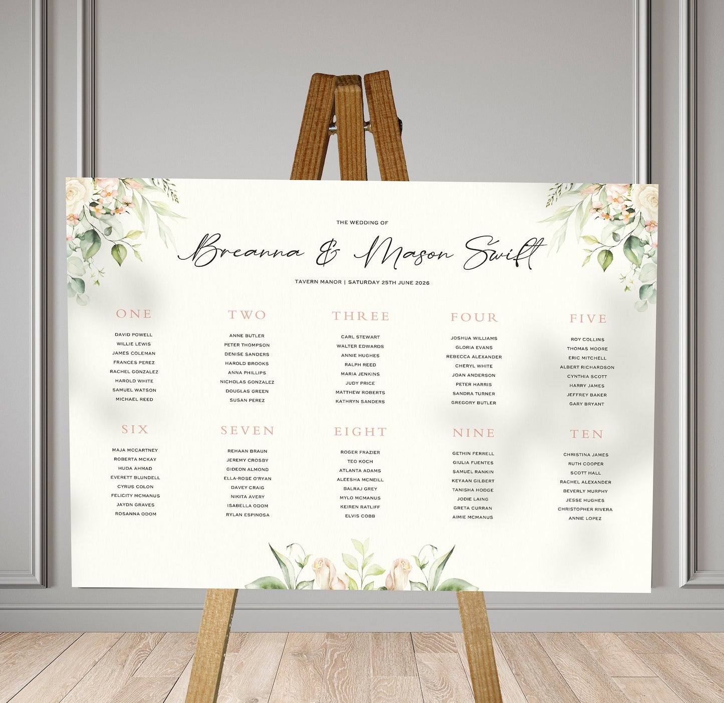 Wedding Dinner Seating Arrangement