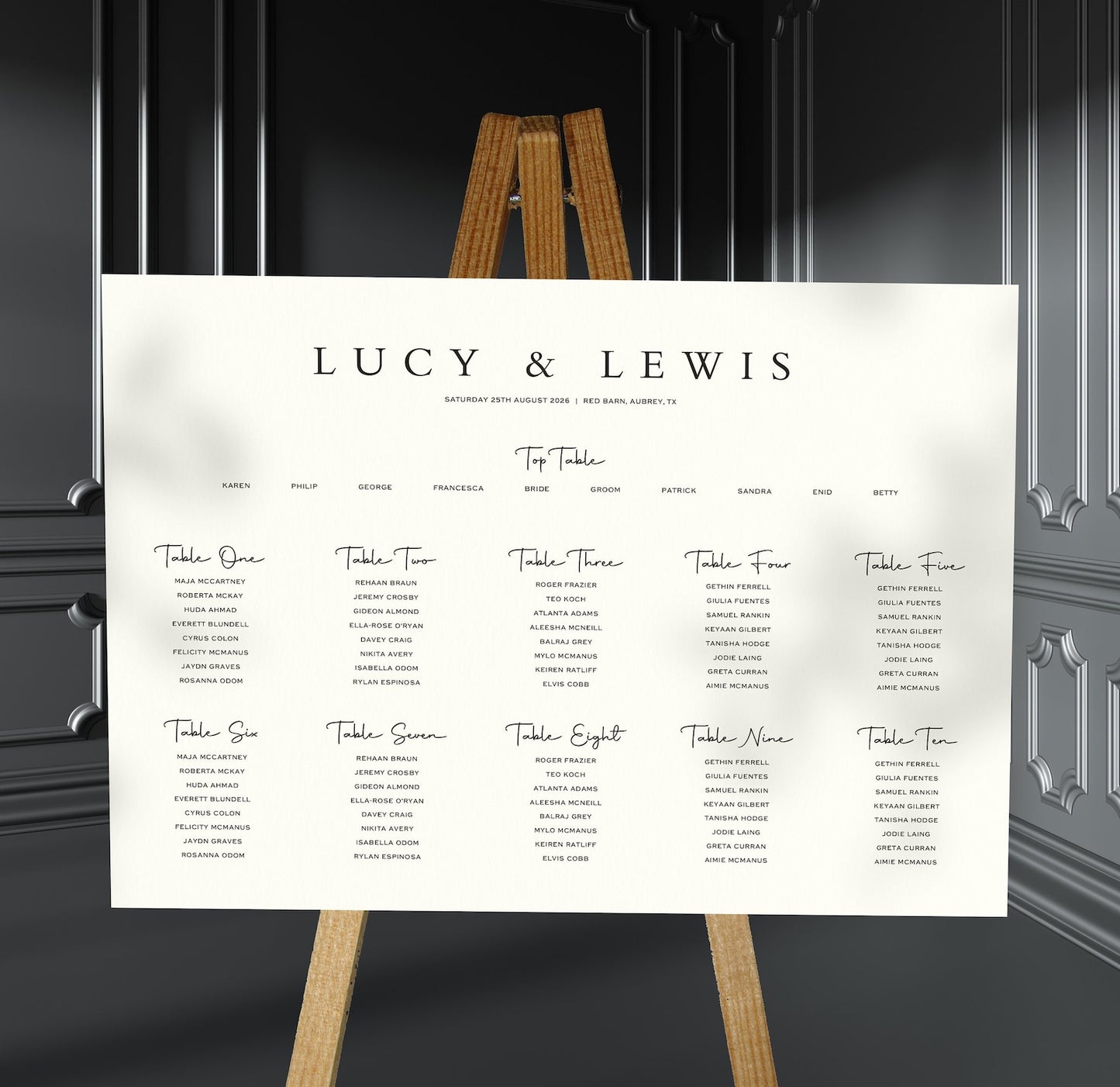 Table Plan