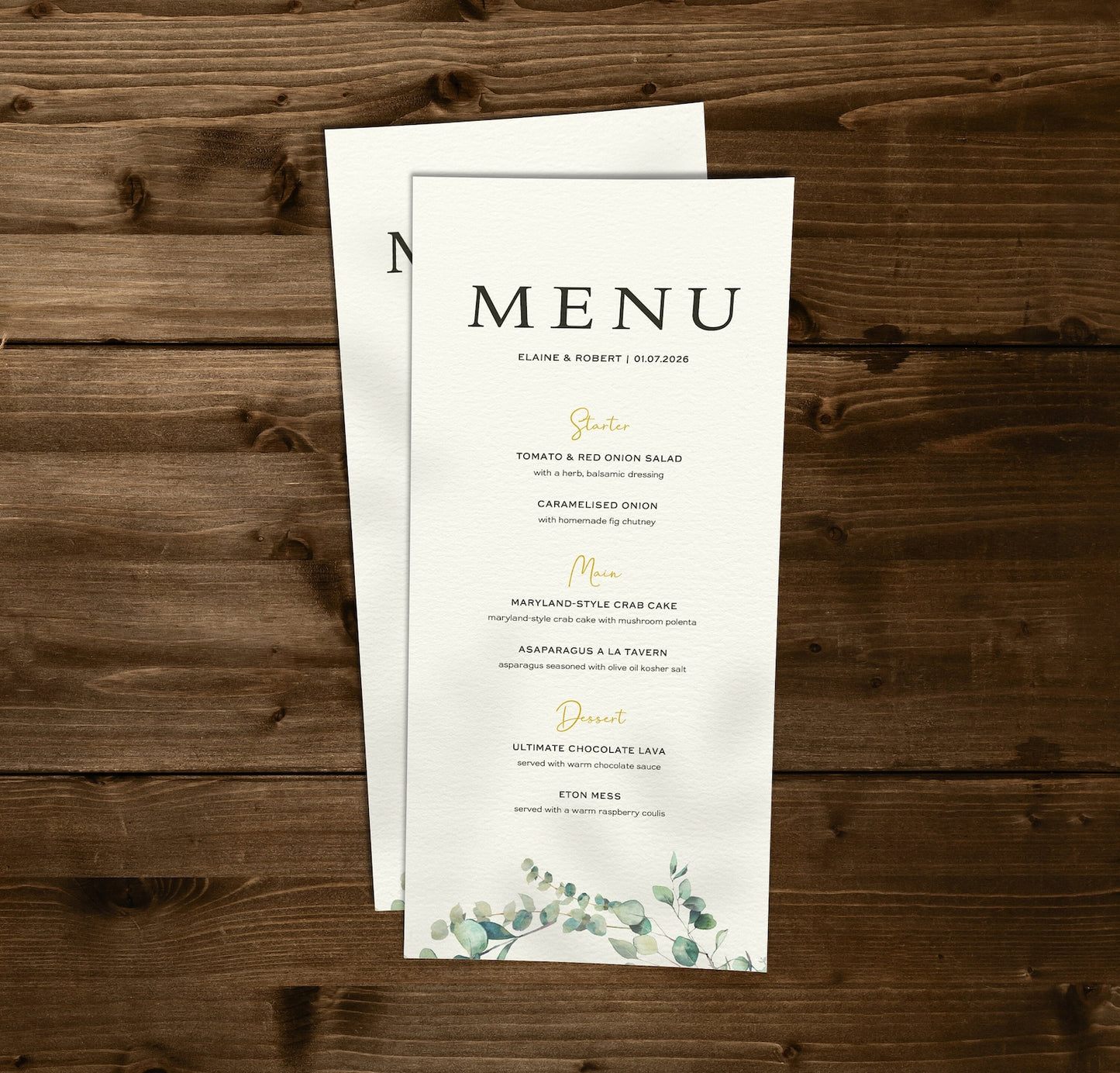 Marriage Breakfast Menu