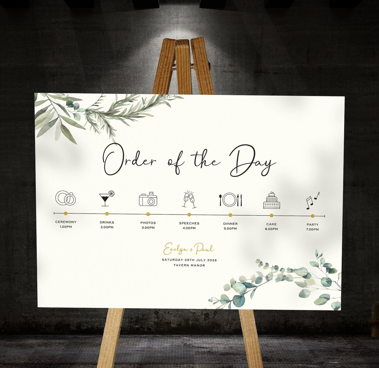 Timeline Wedding Sign