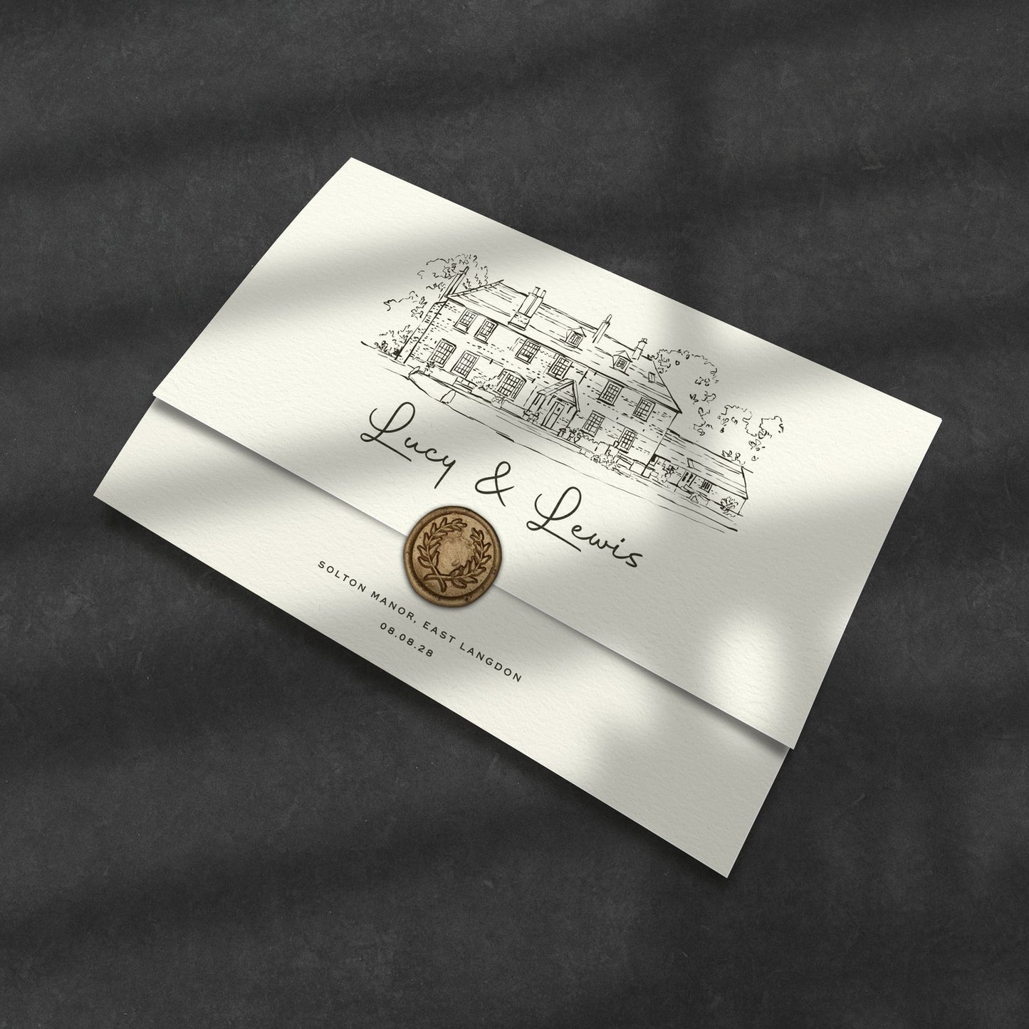 Venue Sketch Wedding Invitations