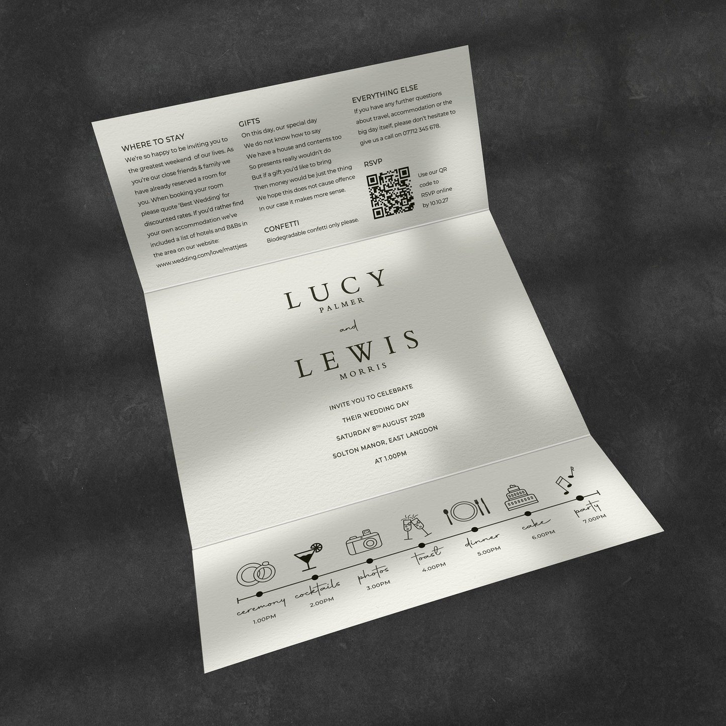 Venue Sketch Wedding Invitations