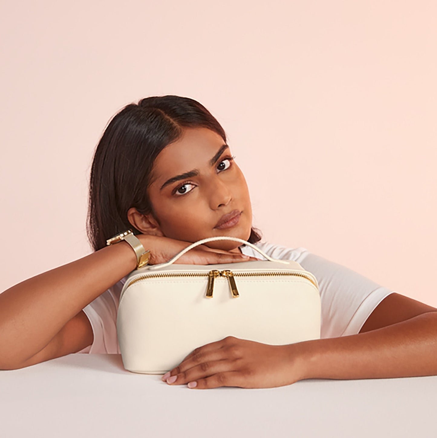 Personalised Accessory Case | Faux Leather Monogram Travel Bag