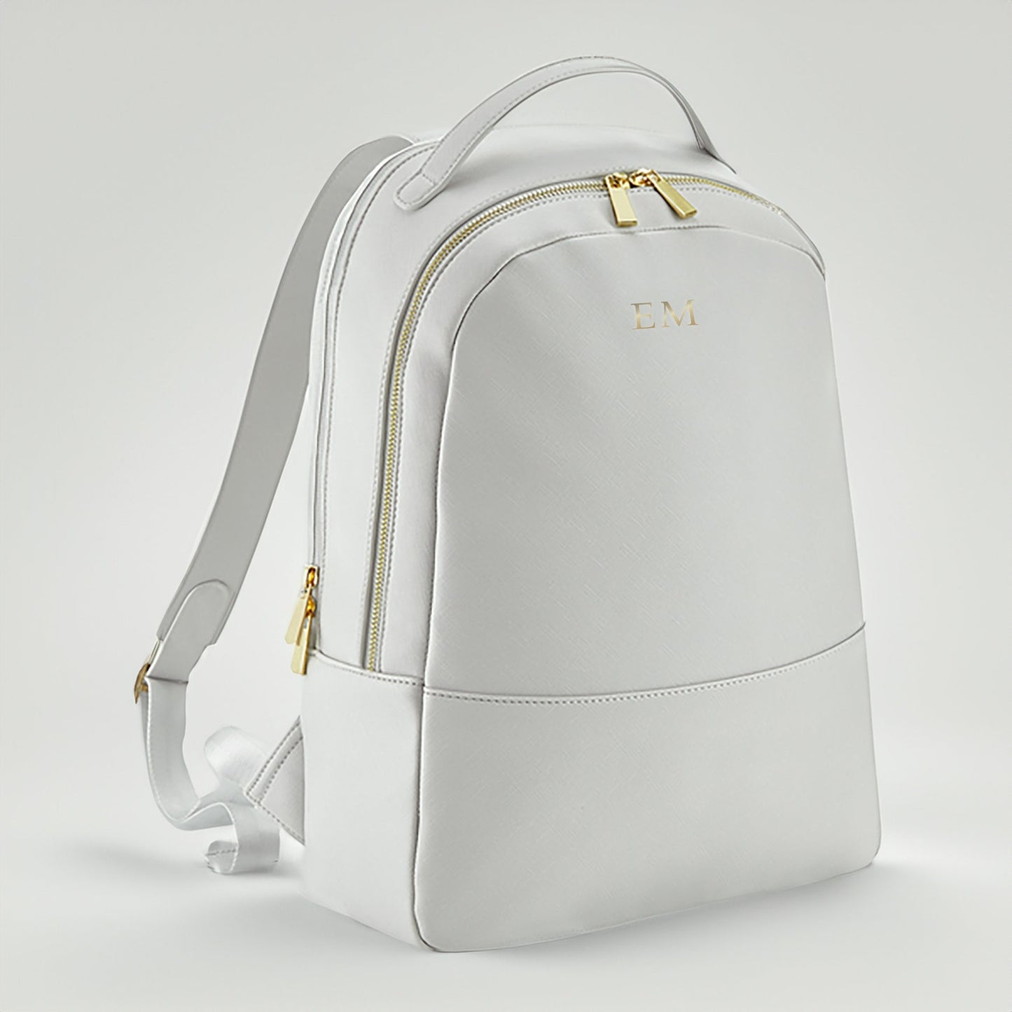 Stylish personalised gift set including grey backpack and matching items