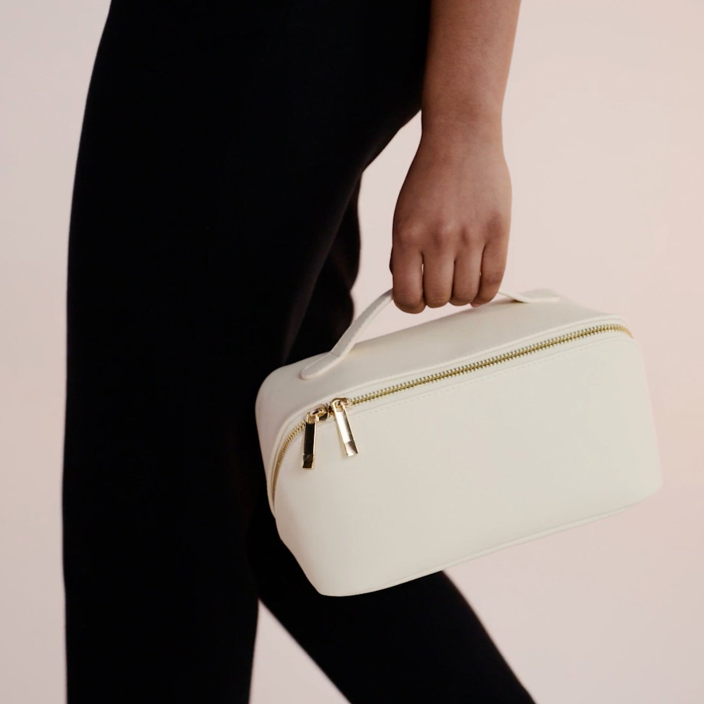 Personalised Accessory Case | Faux Leather Monogram Travel Bag