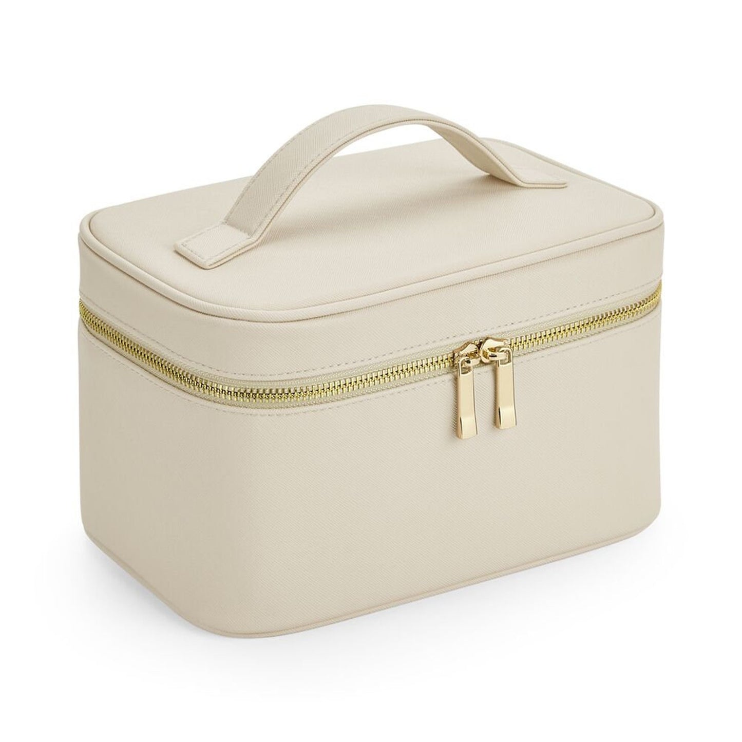 Oyster Personalised make up bag with monogram initials on soft faux leather