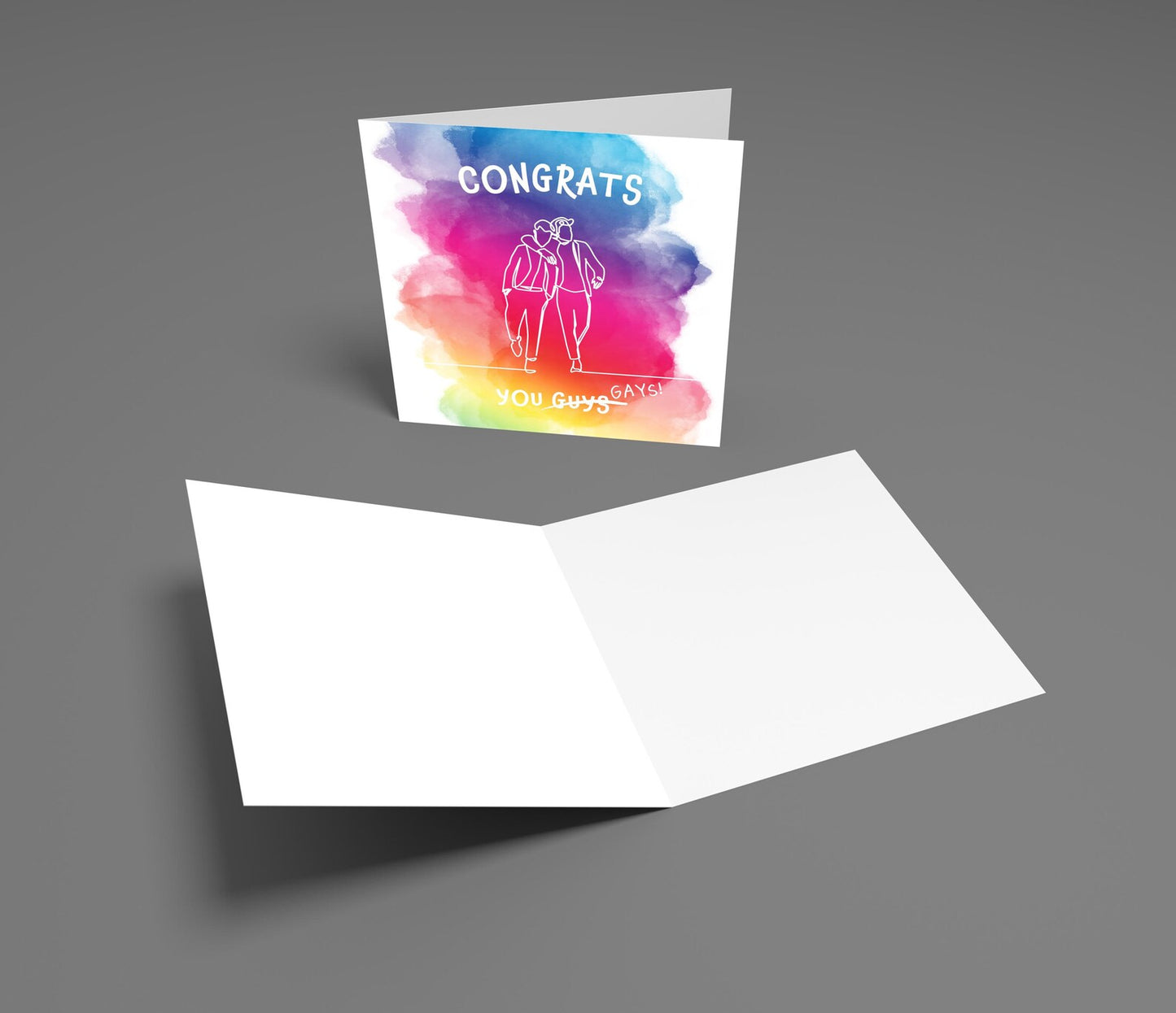 Congrats You Gays, Gay Wedding Card