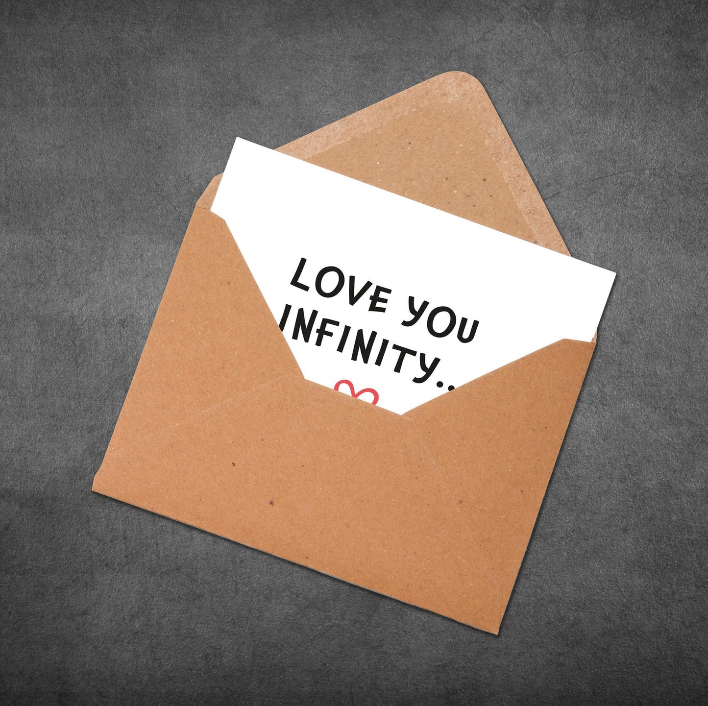 Love You Infinity Anniversary Card