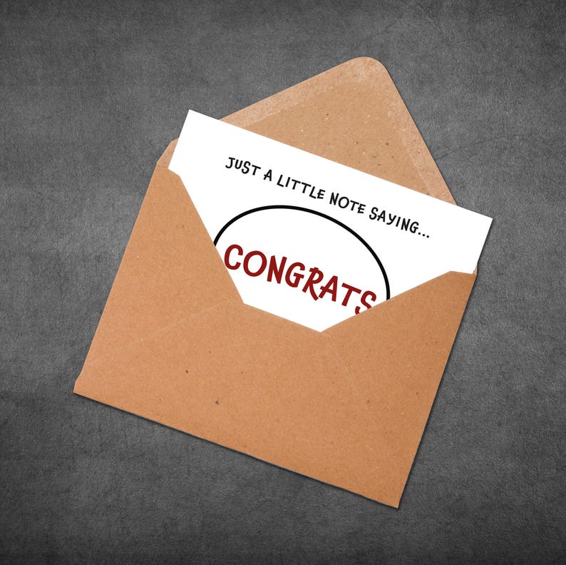 Congratulations Card - Little Note