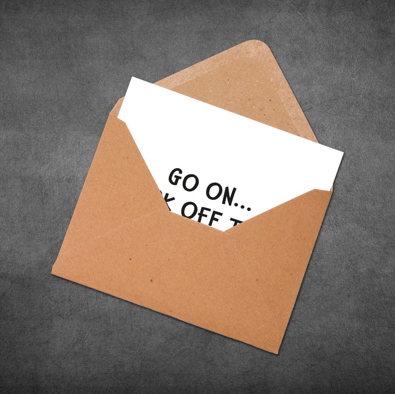 New Job Card - F**k Off Then