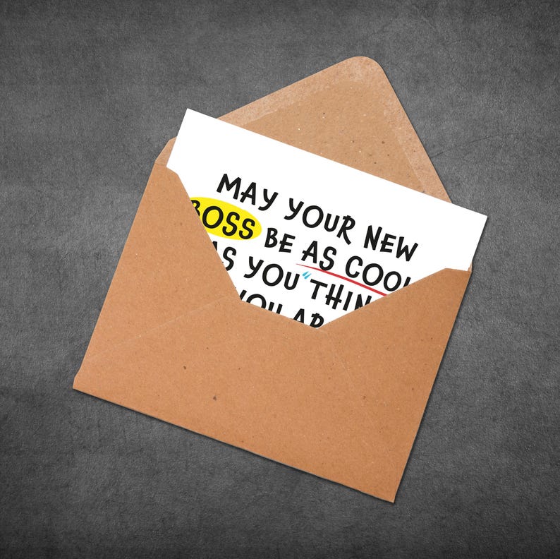 New Job Card - May Your New Boss