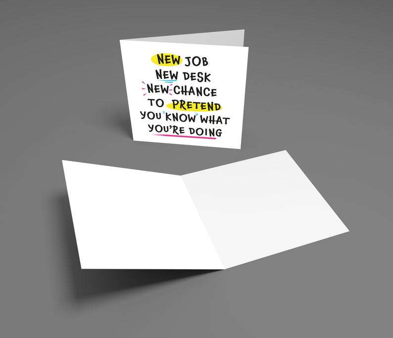New Job Card - Pretend You Know