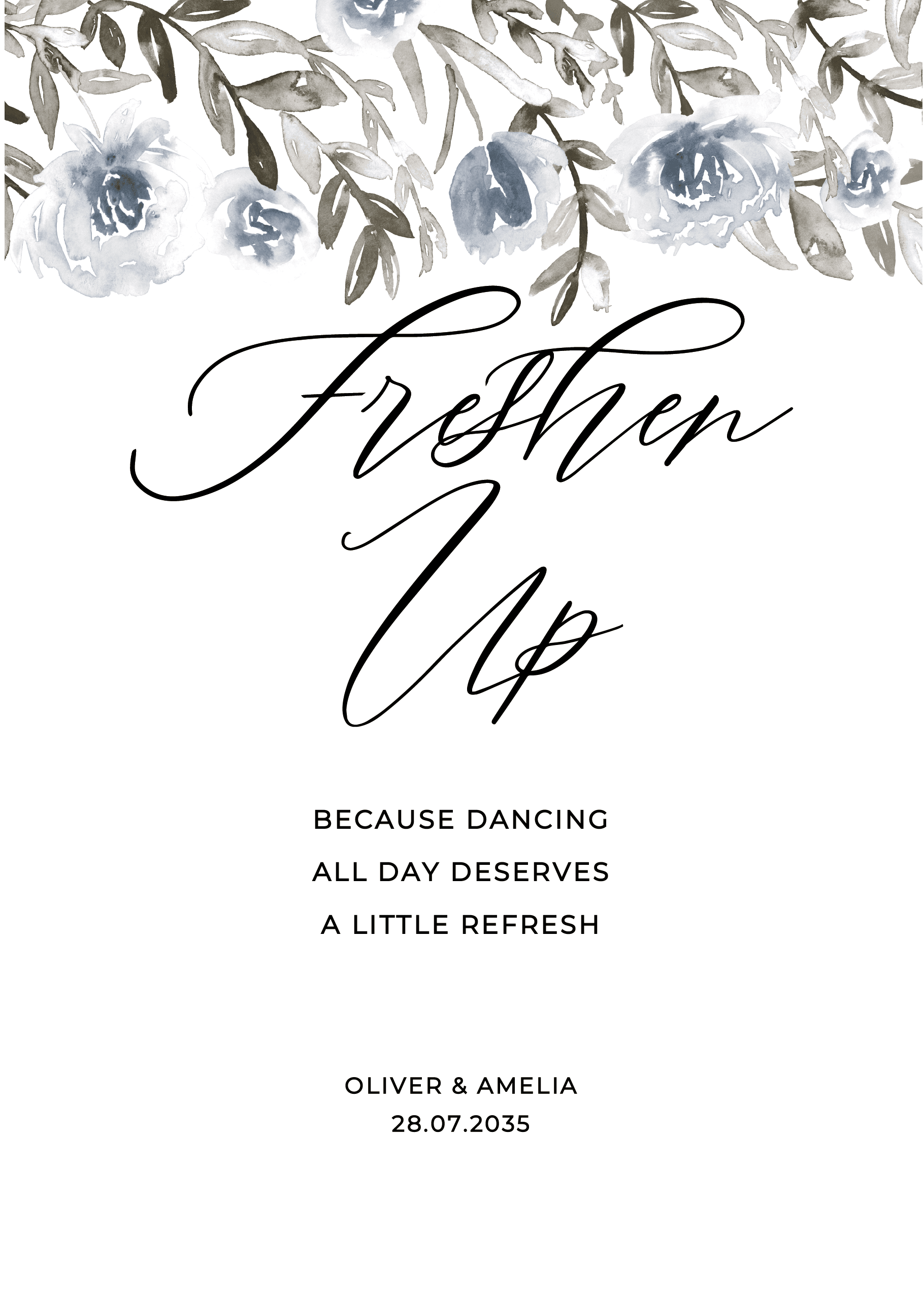 Greys Wedding Day Signs — on the day wedding stationery