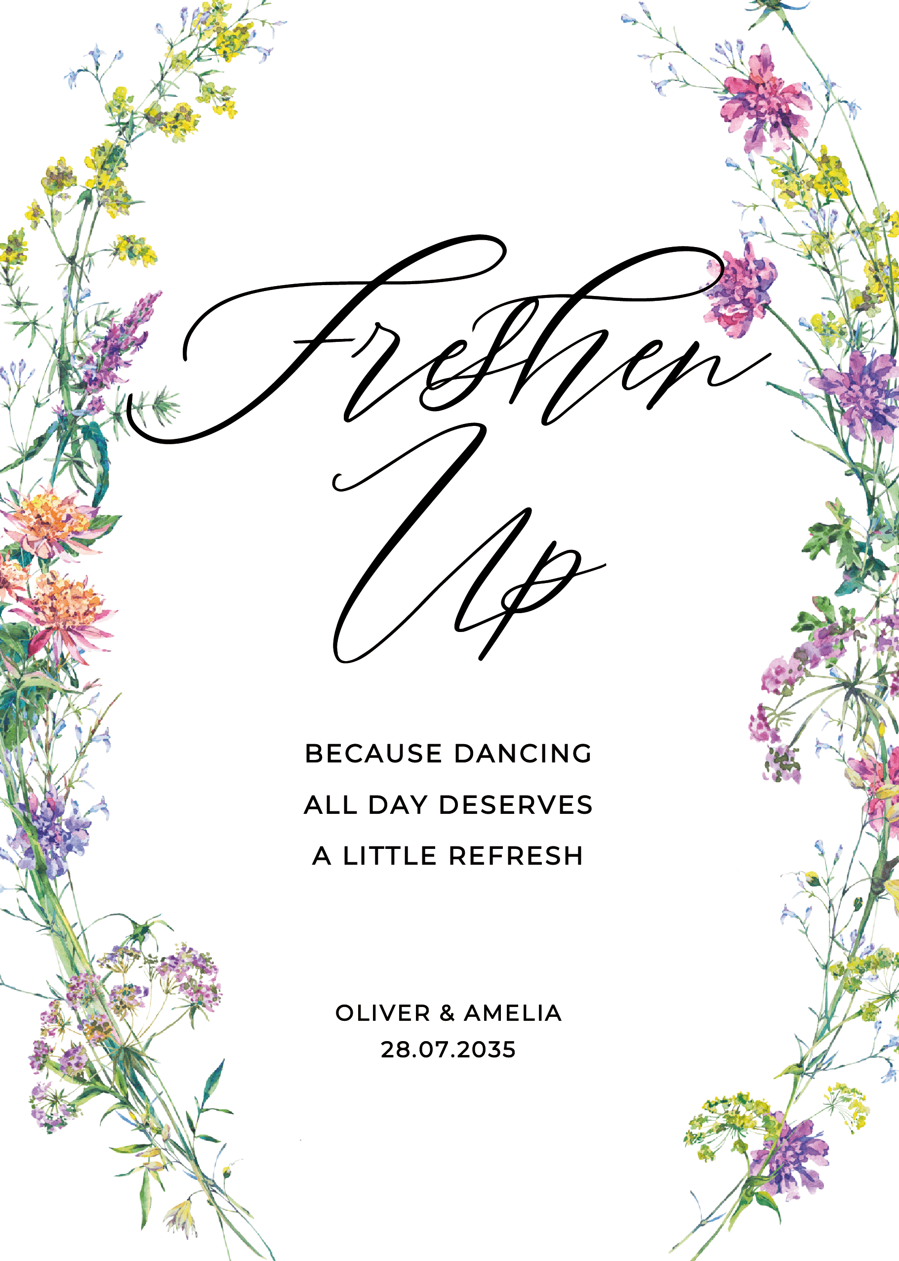 Thistle Wedding Day Signs — on the day wedding stationery