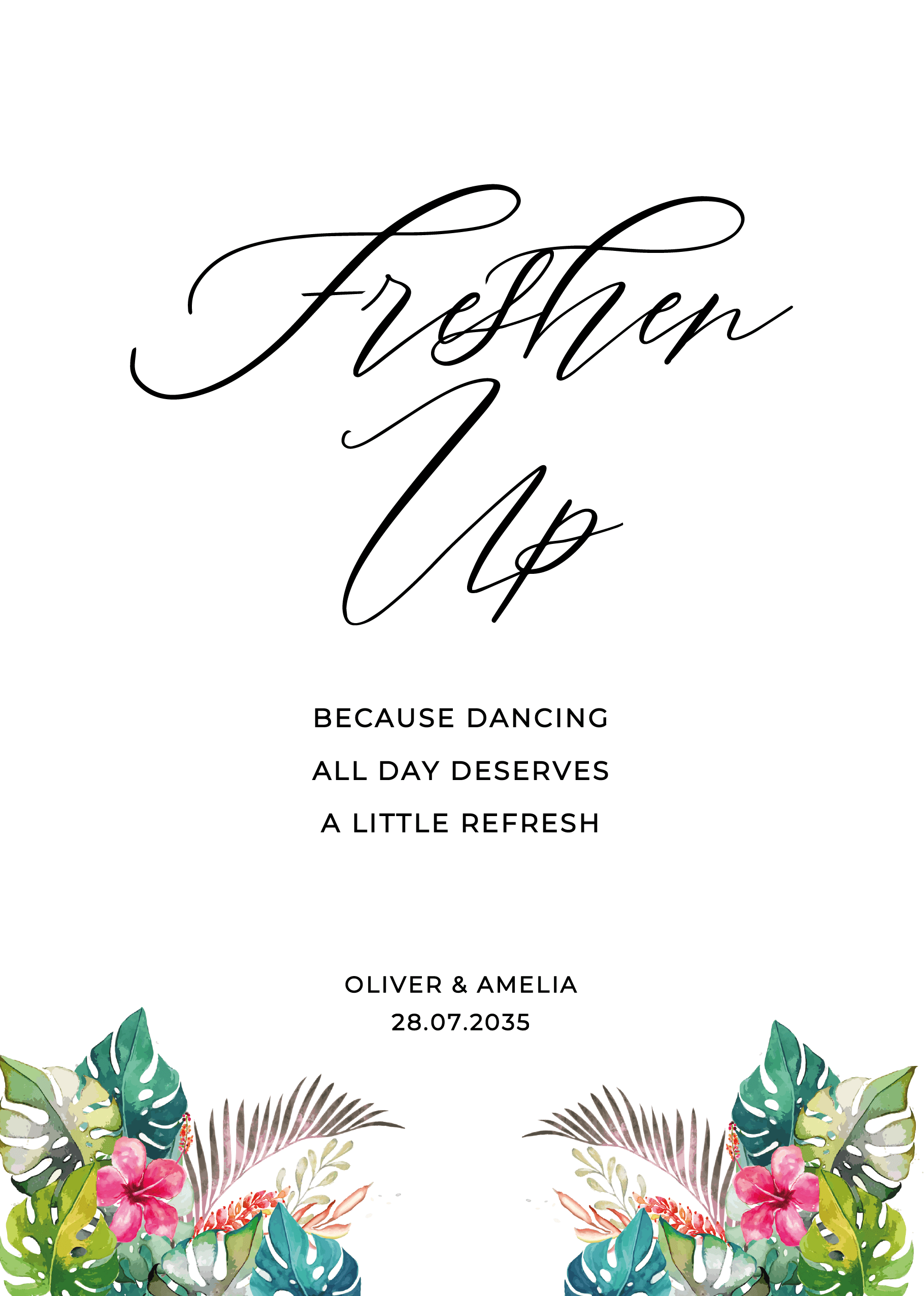 Tropical Wedding Day Signs — main image