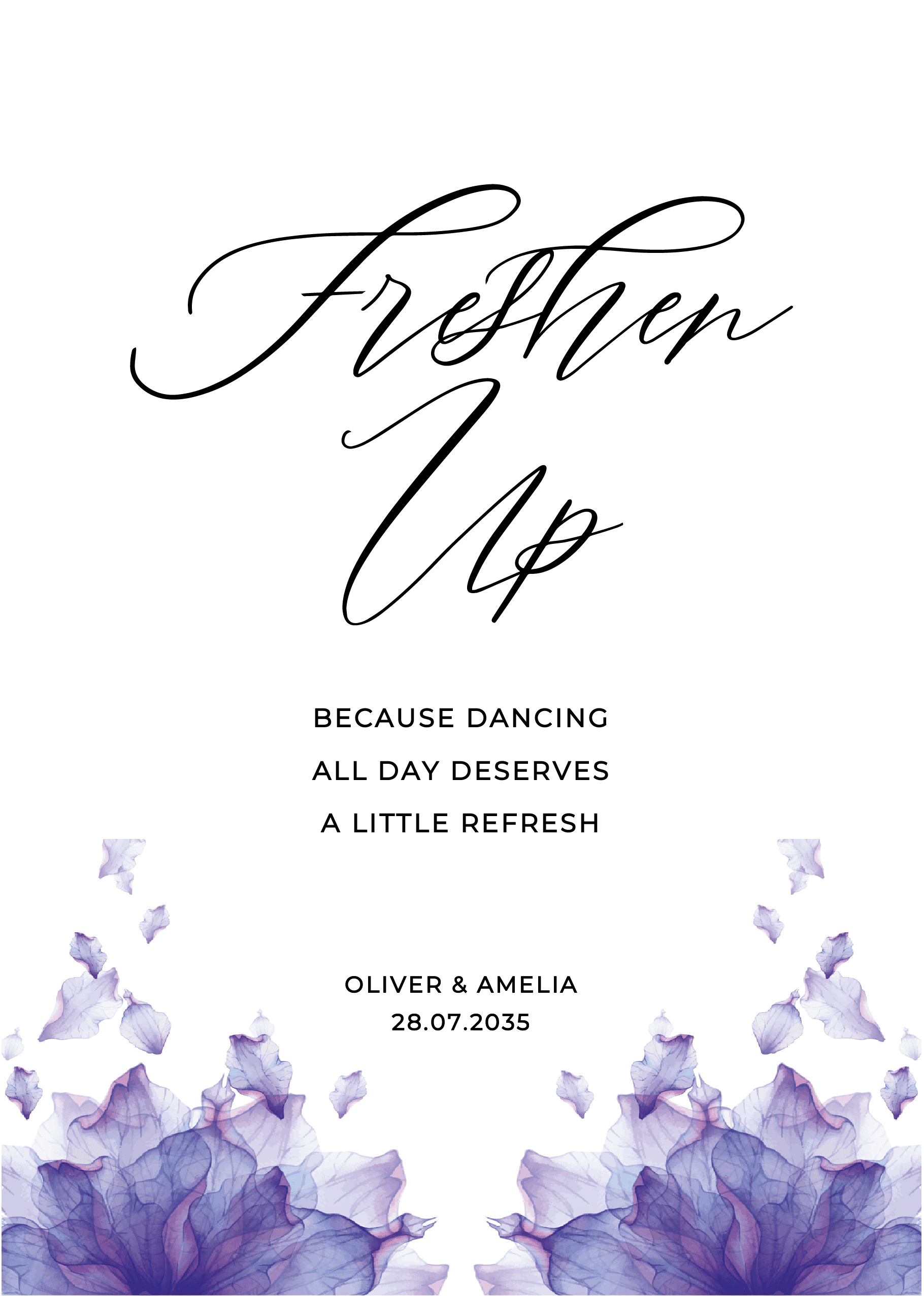 Violet Wedding Day Signs — main image