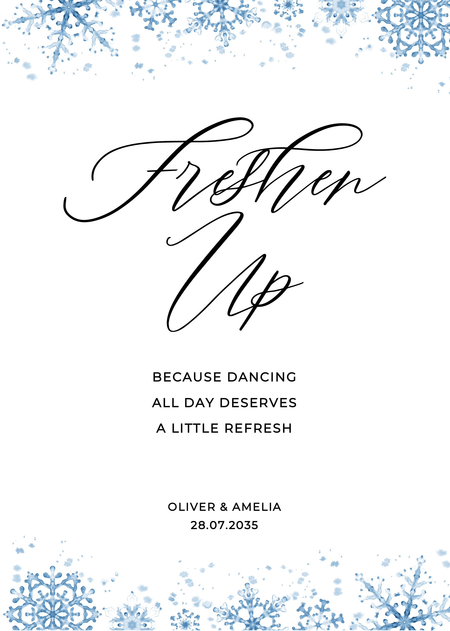 Winter Wedding Day Signs — main image
