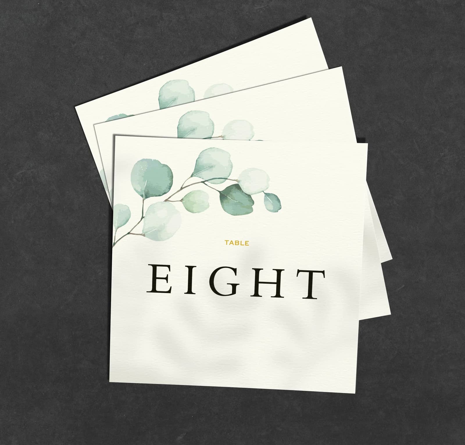 Eucalyptus Table Name Card