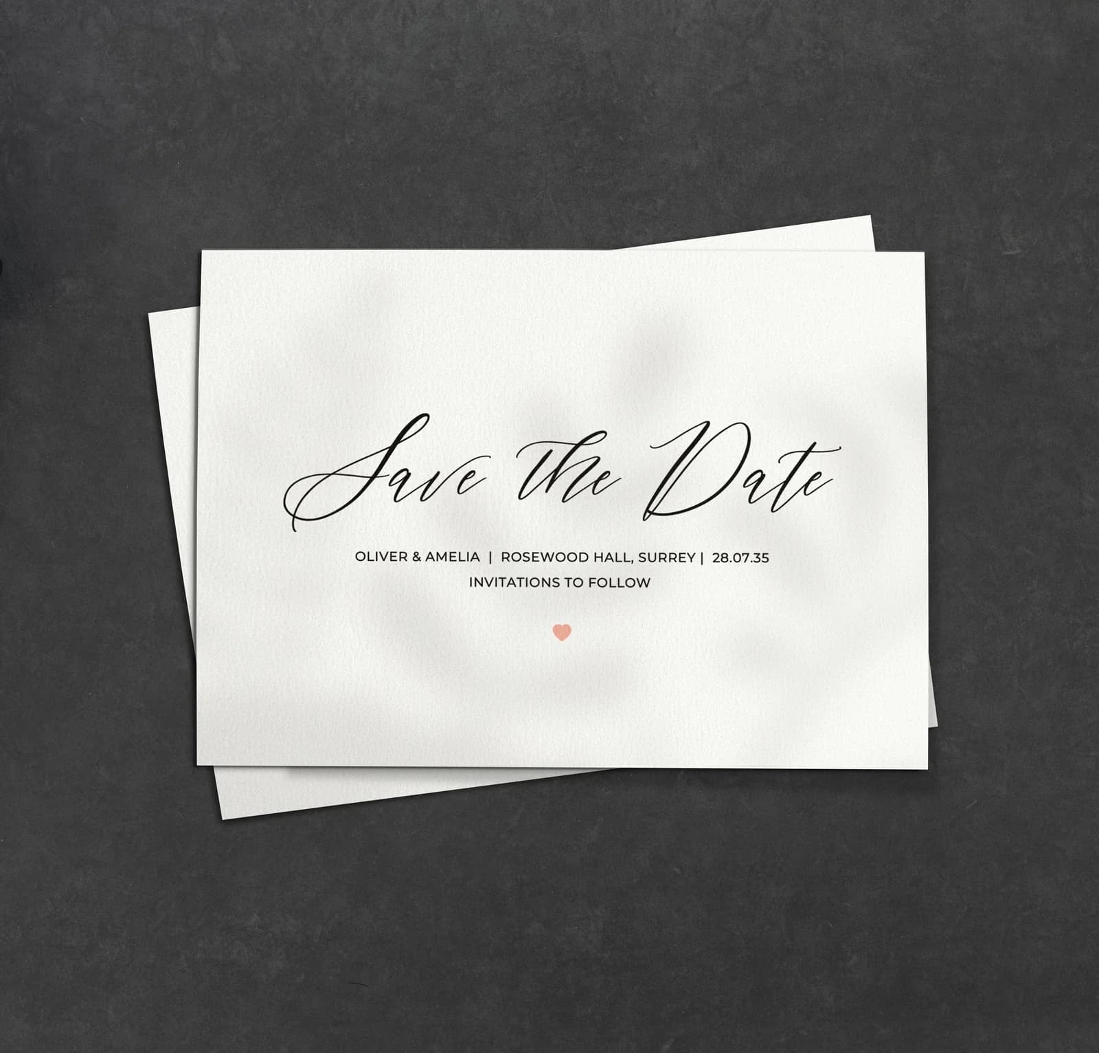 Simple Save the Date — save the date wedding stationery