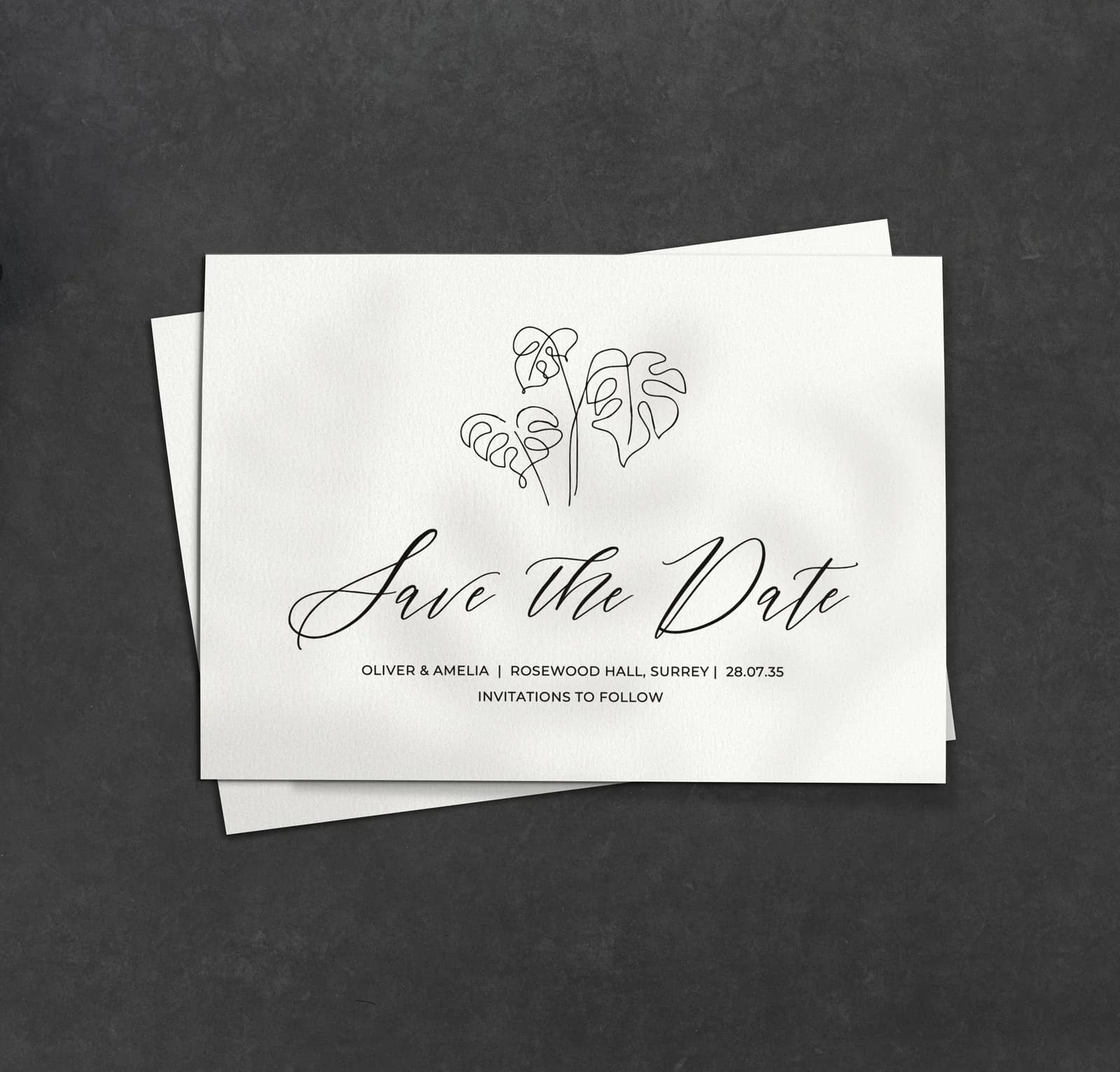 Sketch Save the Date — save the date wedding stationery