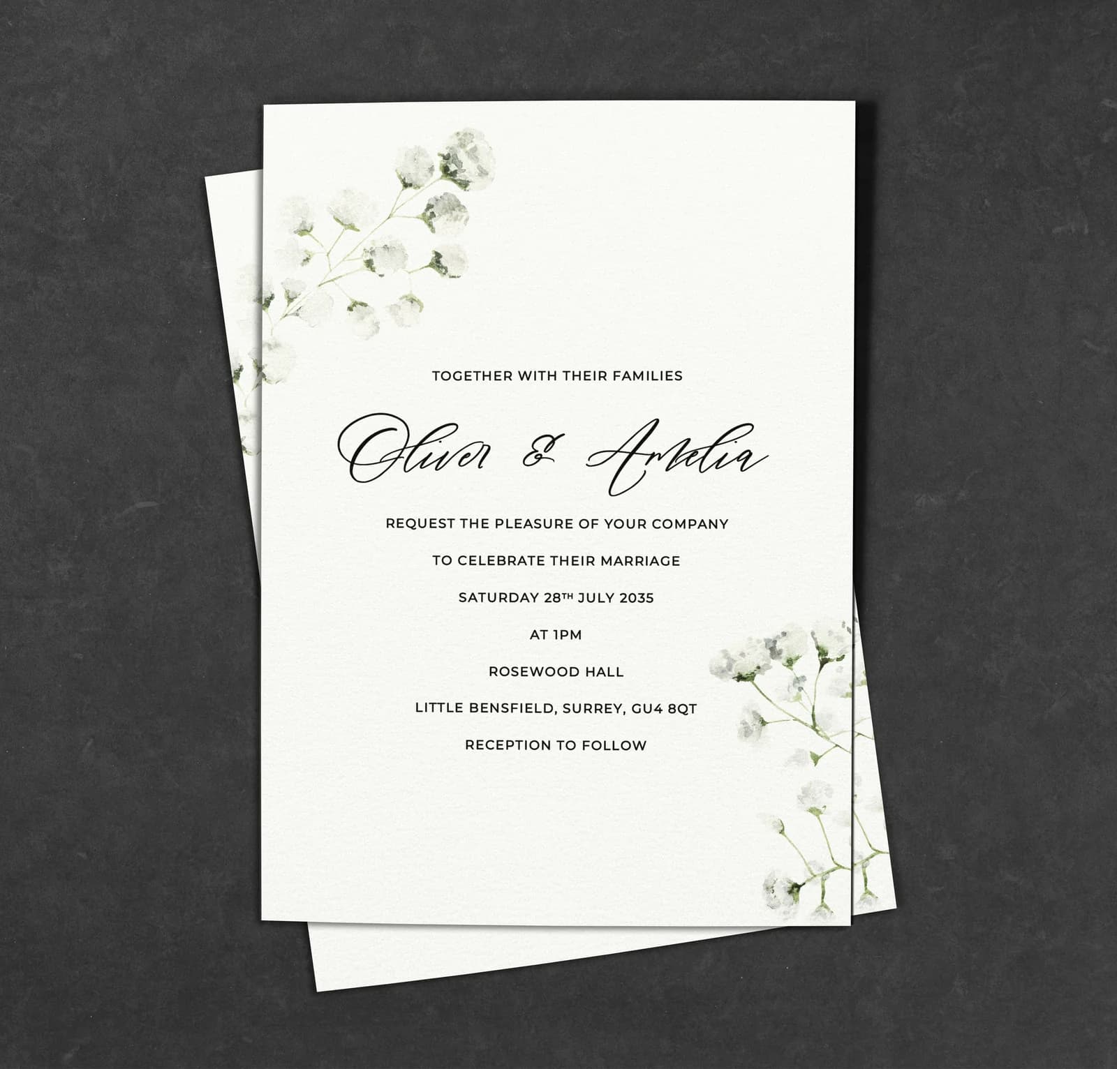 Baby's Breath Invitation