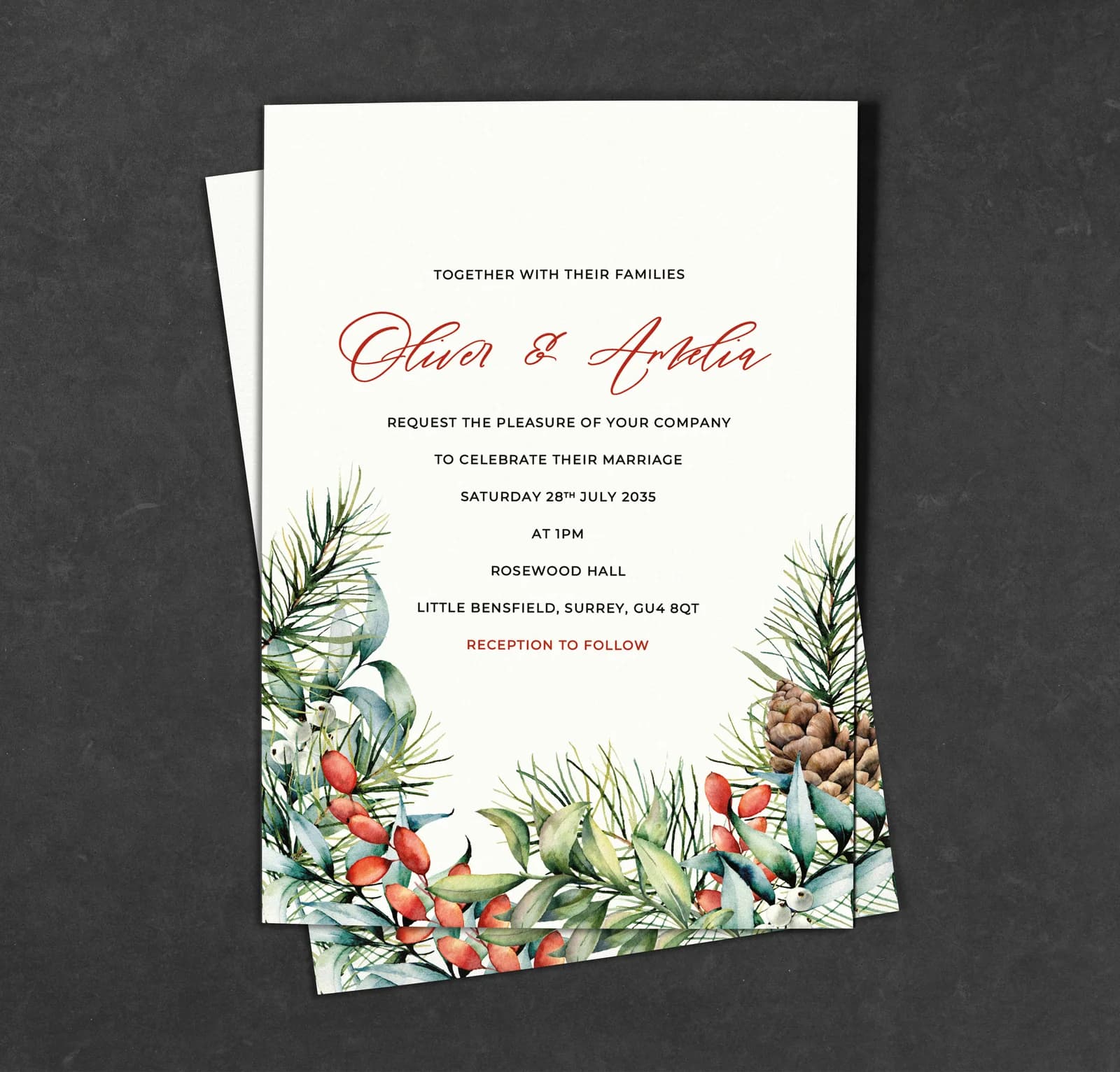 Festive Invitation — invitation wedding stationery